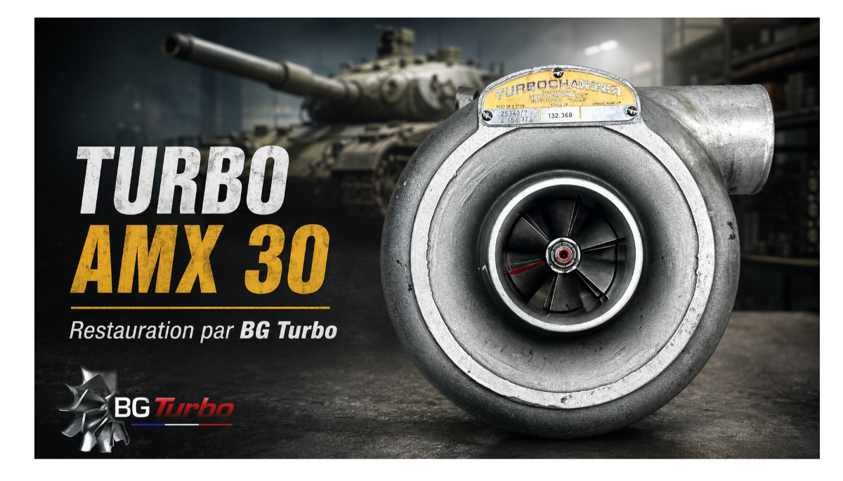 Restauration turbo Holset 25340 Renault RVI AMX-30 – Turbo militaire HS110-1000S par BG Turbo