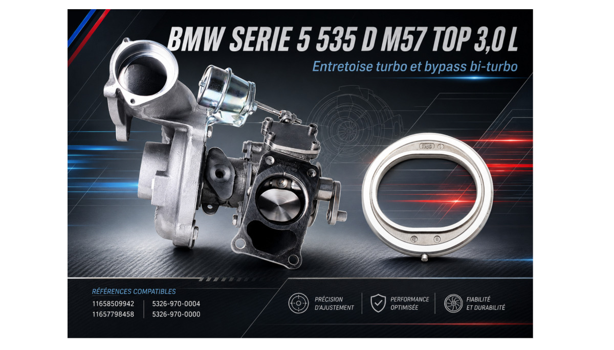 Entretoise turbo 11658509942 et 11657798458 : un rôle essentiel sur les turbos BMW bi-turbo