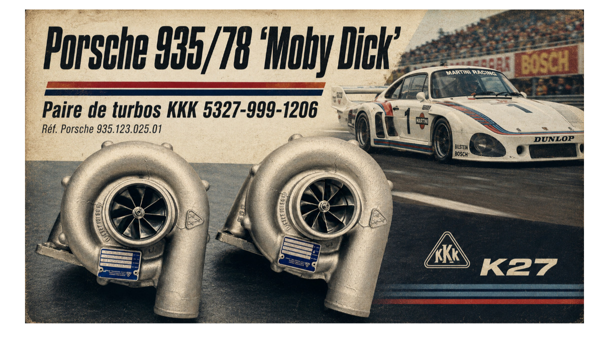 Porsche 935/78 Moby Dick : les turbos KKK 5327-999-1206