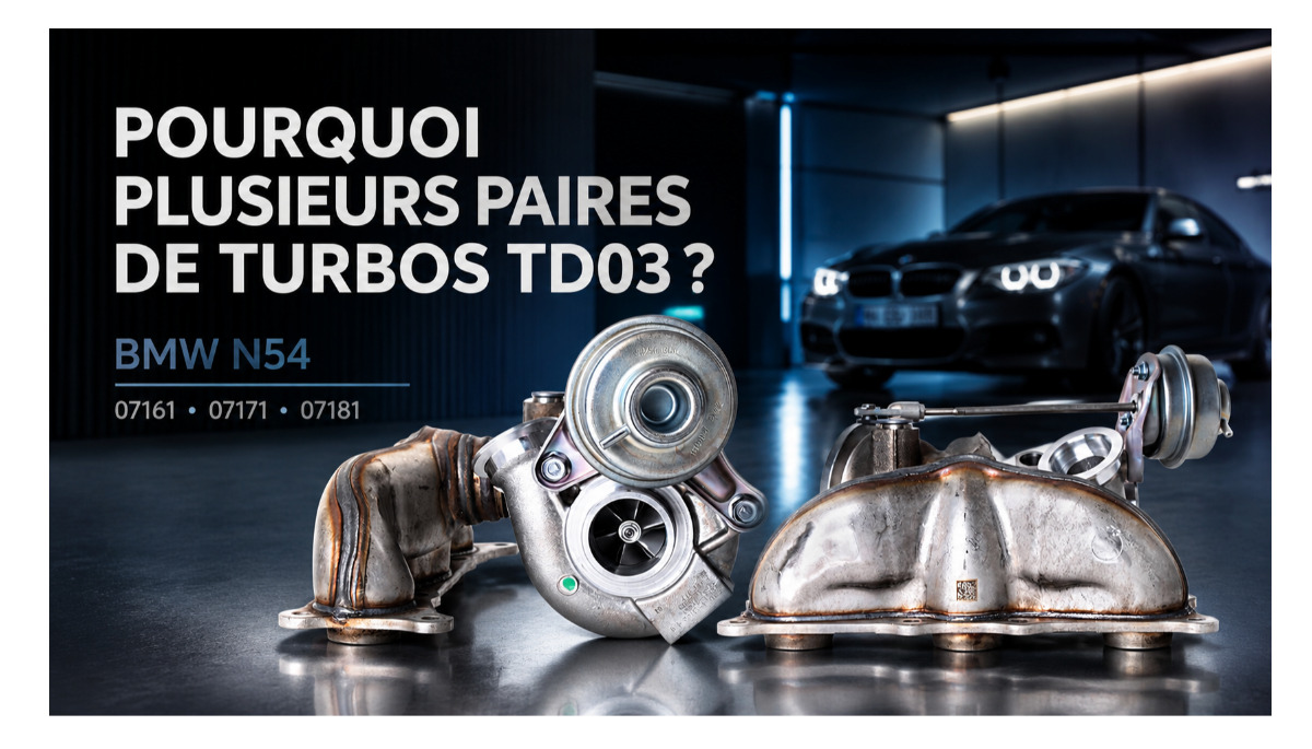 Pourquoi il existe plusieurs paires de turbos Mitsubishi TD03 sur BMW N54 ?