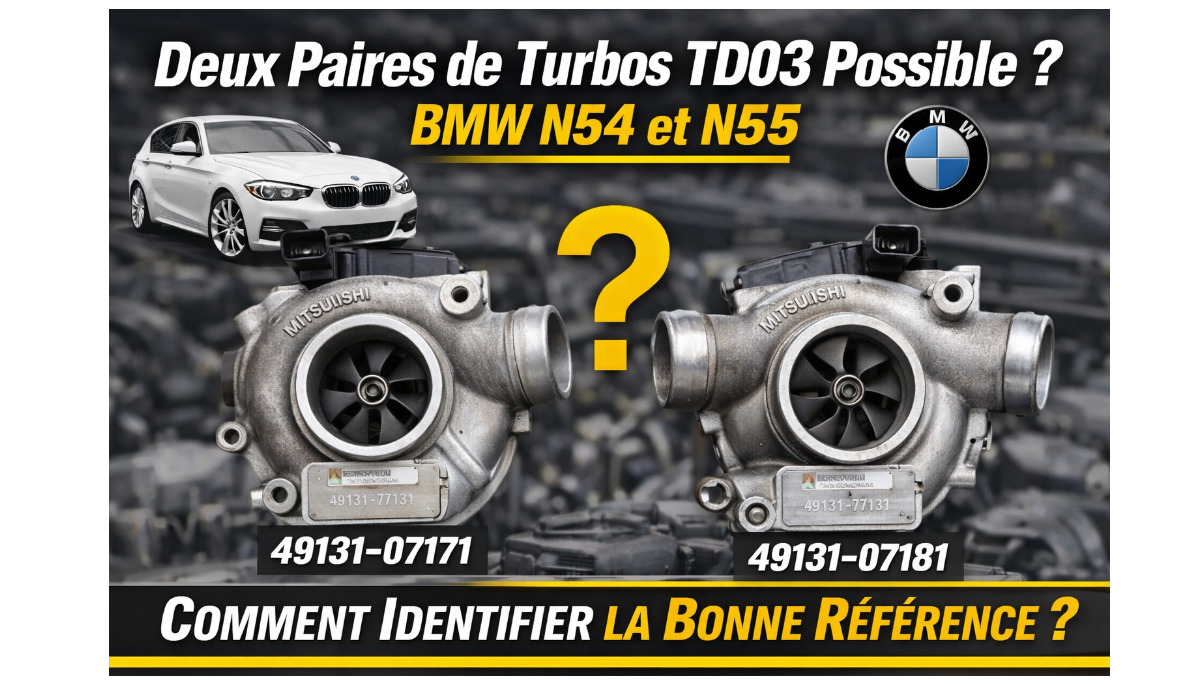 Pourquoi il existe plusieurs paires de turbos Mitsubishi TD03 sur BMW N54 et N55 ?