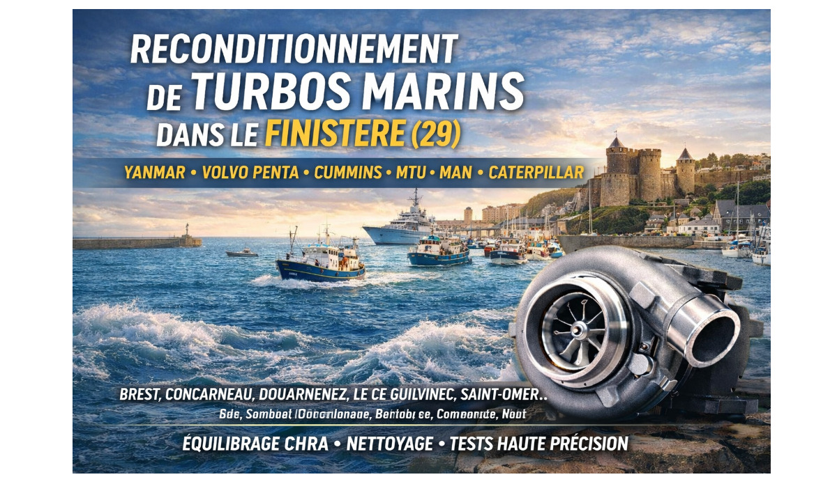 Vente et reconditionnement  de turbos marins dans le Finistère (29) – Experts moteurs Yanmar, Volvo Penta, Cummins, MTU, MAN et Caterpillar