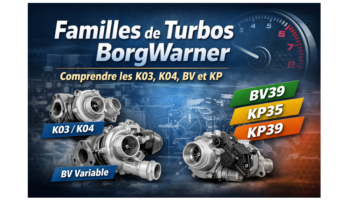 Familles de turbos BorgWarner : comprendre les K03, K04, BV et KP