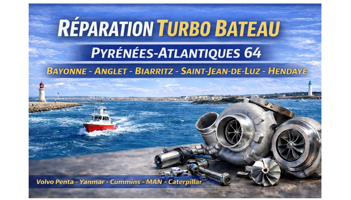 Réparation turbo bateau Pyrénées-Atlantiques 64 – Bayonne, Anglet, Biarritz, Saint-Jean-de-Luz