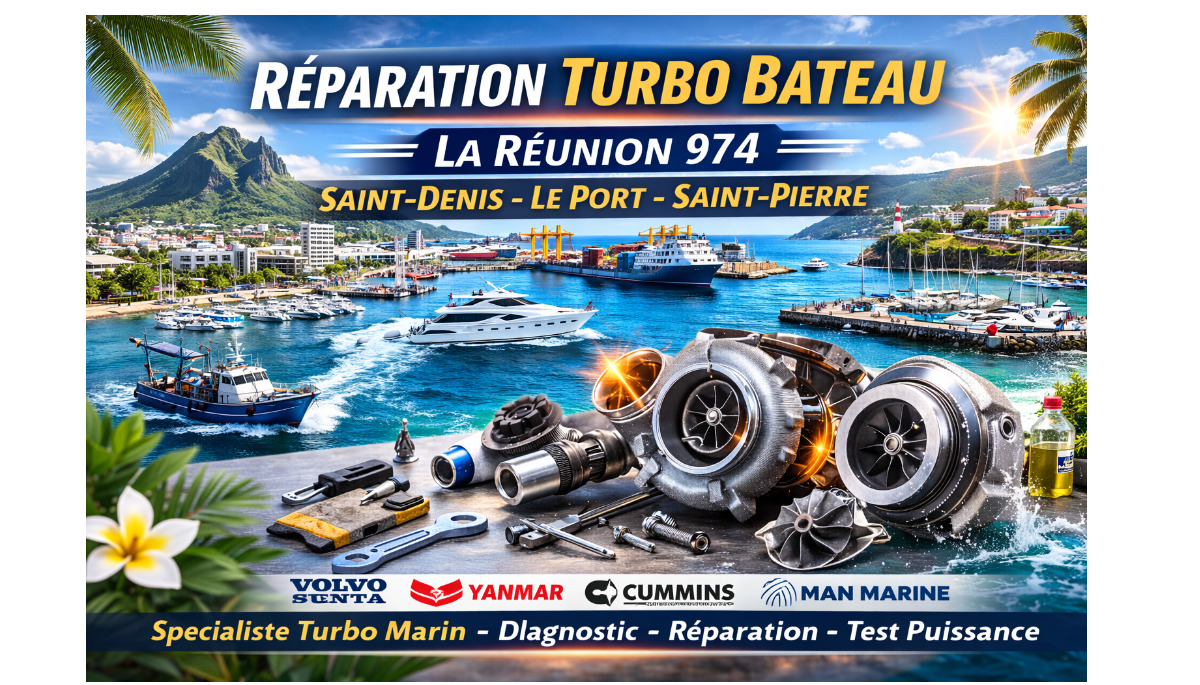 Réparation turbo bateau La Réunion 974 – Saint-Denis, Le Port, Saint-Pierre