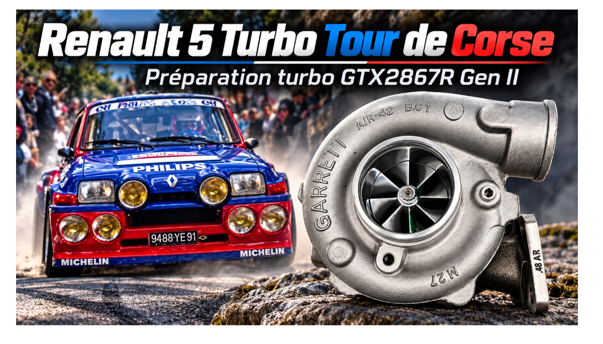 Renault 5 Turbo Tour de Corse : turbo Garrett GTX2867R Gen II