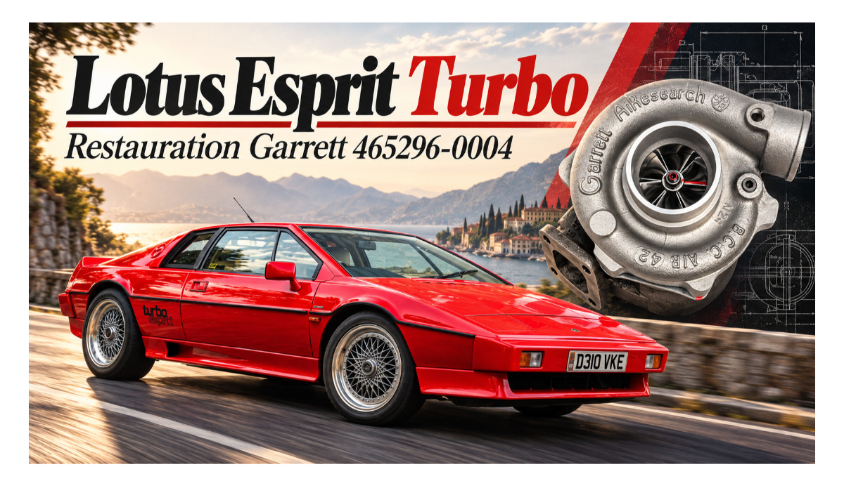 Restauration turbo Garrett 465296-0004 Lotus Esprit | BG Turbo