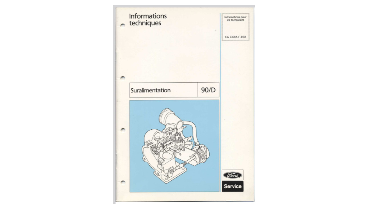 Revue technique du turbo 452059 de la Ford Sierra Cosworth