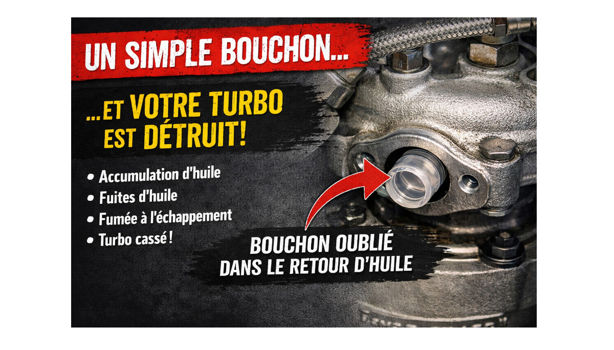 ATTENTION : Un simple bouchon peut détruire un turbo en quelques minutes !