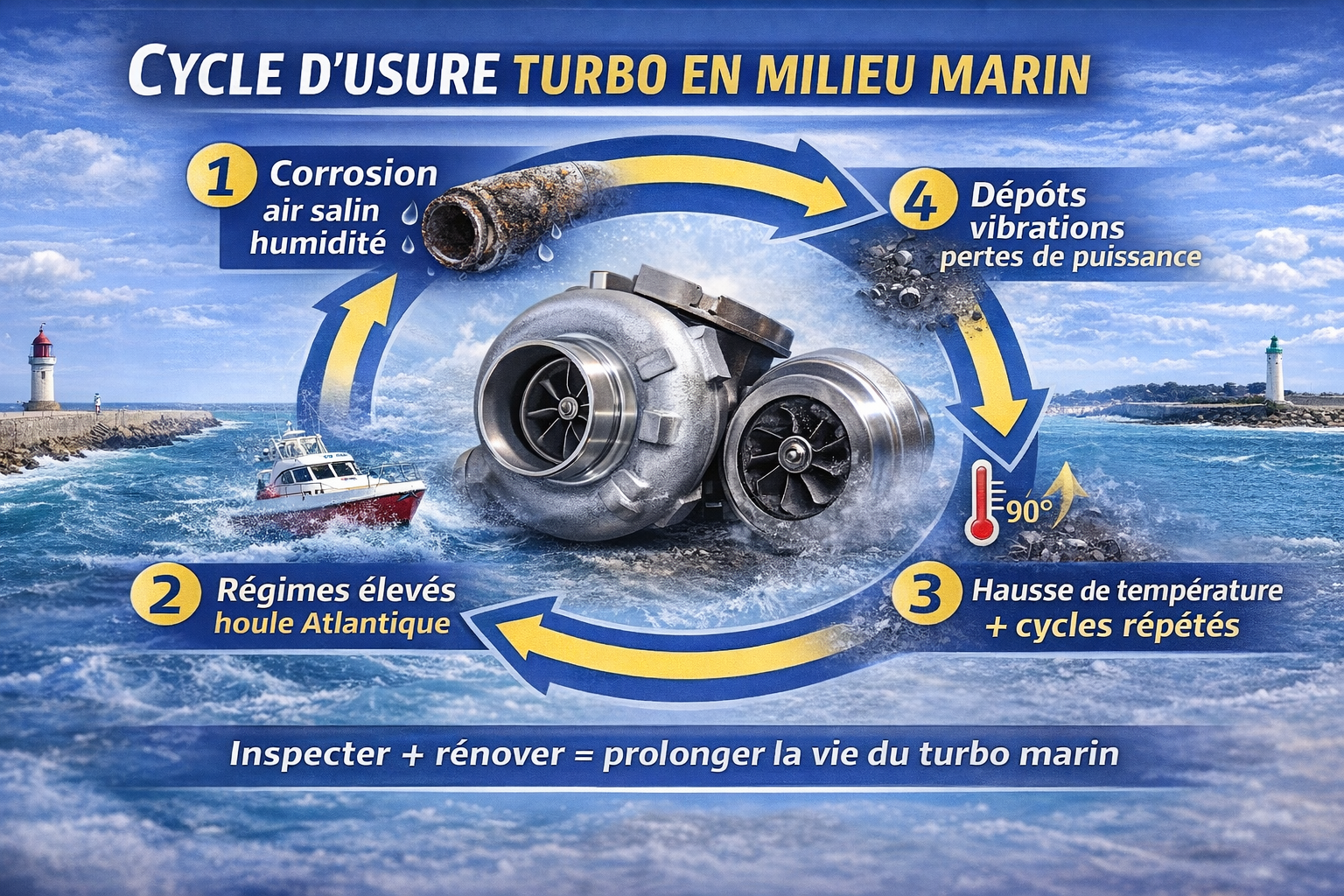Diagnostic turbo marin
