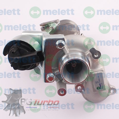 Turbo TURBO MELETT TD02L1107TVT2 NEUF ADAPTABLE - CITROEN DS FORD PEUGEOT BERLINGO C3 C4 DS3 FIESTA 208 308 PARTNER BHY DV6FD 1,6 L 75 99 CV - 4917203000
