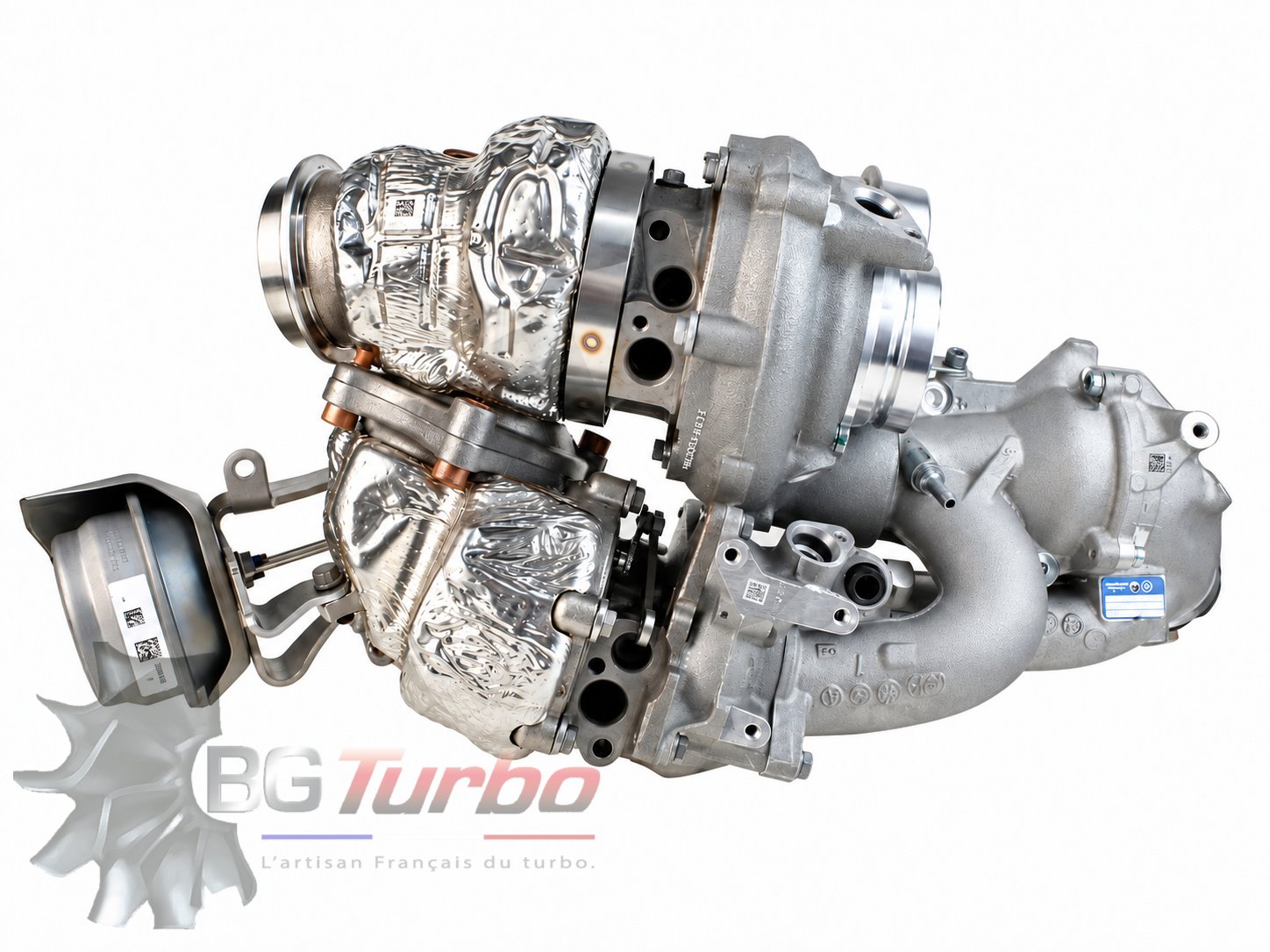 TURBO - NEUF ORIGINE - Ensemble biturbo BorgWarner R2S 10009700324 pour Mercedes-Benz Classe C, Classe V et Vito 2,0 diesel OM654DE20LA, sur les versions équipées de cette référence
