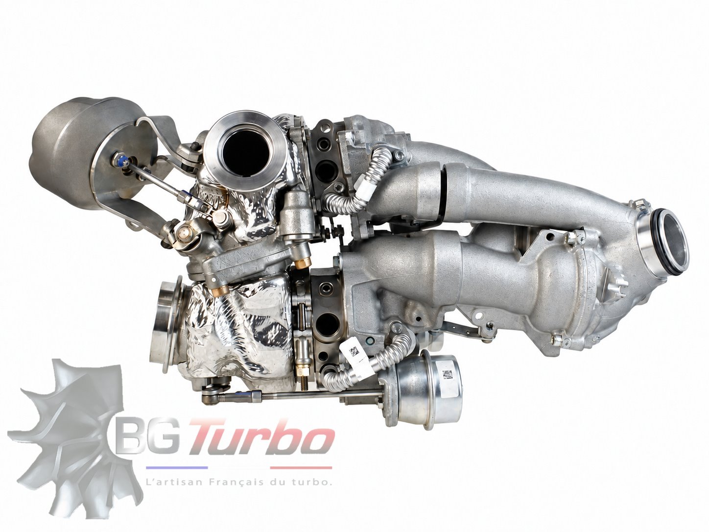 TURBO - NEUF ORIGINE - Ensemble biturbo BorgWarner R2S 10009700324 pour Mercedes-Benz Classe C, Classe V et Vito 2,0 diesel OM654DE20LA, sur les versions équipées de cette référence
