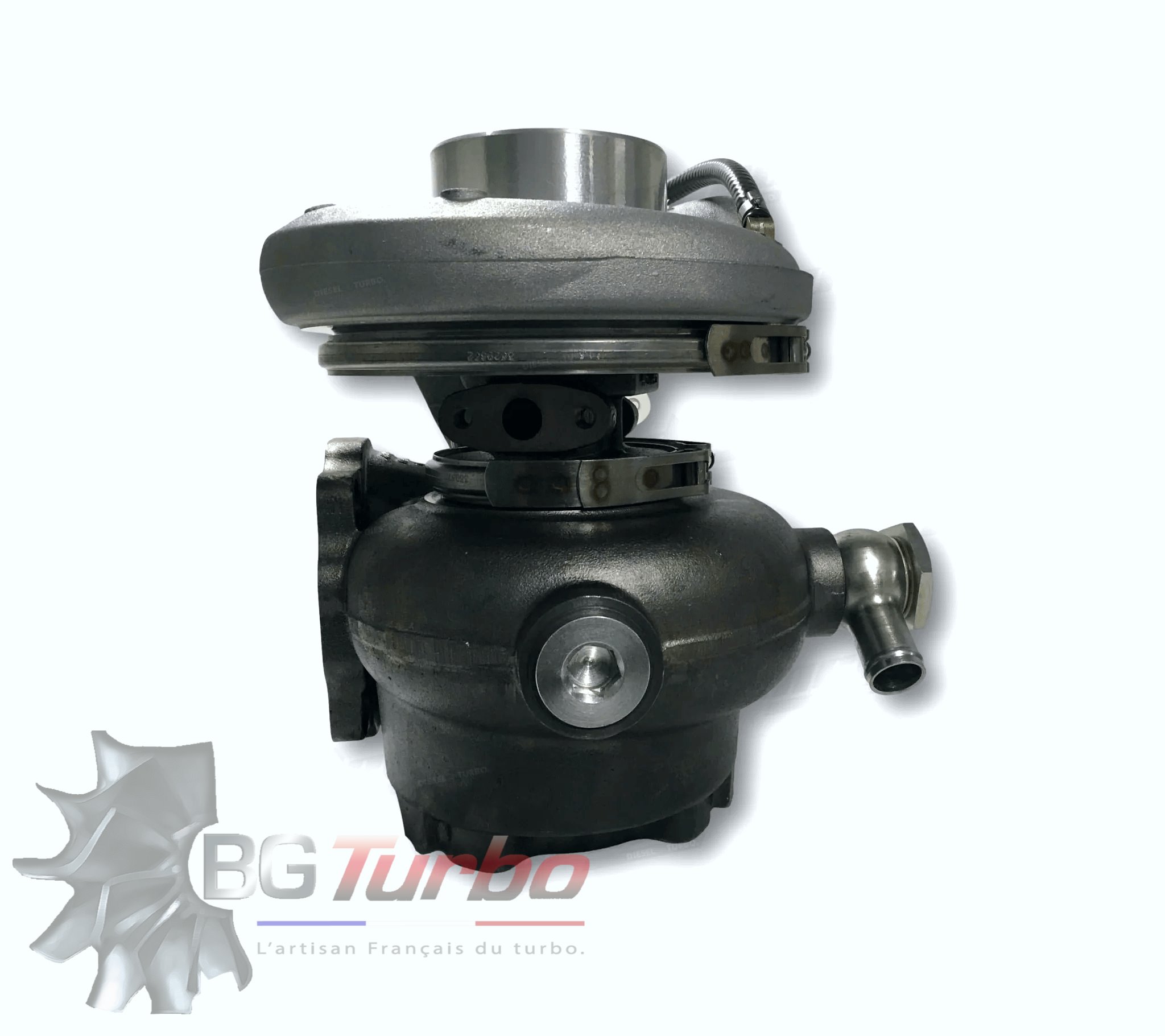 Turbocompresseur HOLSET HX55WM référence 4045102 pour moteur Iveco Marine Cursor 8 diesel, compatible selon montage avec les références HOLSET / Cummins 4033329, 4033329H, 4045101 et 4045102, ainsi qu'avec les références OE Iveco 8043483 et 5452052. Turbo notamment associé aux applications marines Iveco Cursor 8 à partir de 2005
