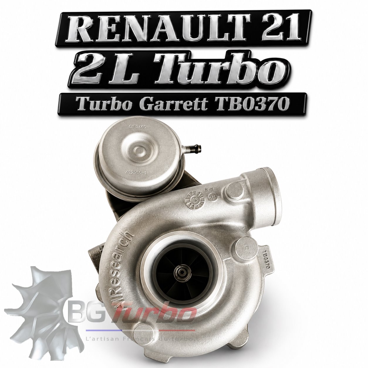 Turbo TURBO GARRETT TB0370 RECONDITIONNÉ EN FRANCE - RENAULT R21 TURBO SALOON J7R752 2,0 L 175 CV - 466948-0001
