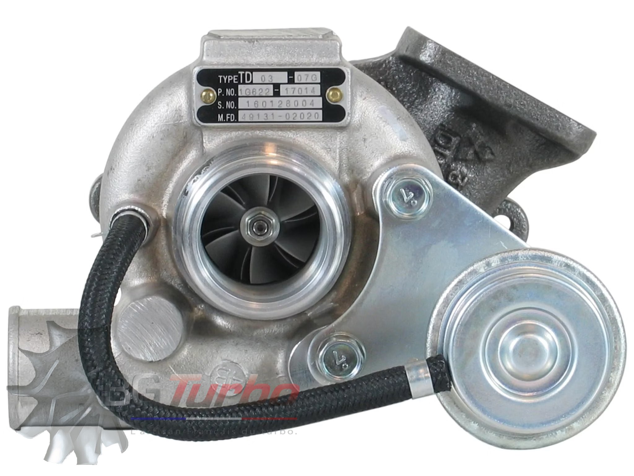 TURBO MITSUBISHI TD03-07 RECONDITIONNÉ EN FRANCE - MITSUBISHI KUBOTA F2503-TE - NANNI DIESEL - 2,5 L 63 KW 85 CV - 4913102000
