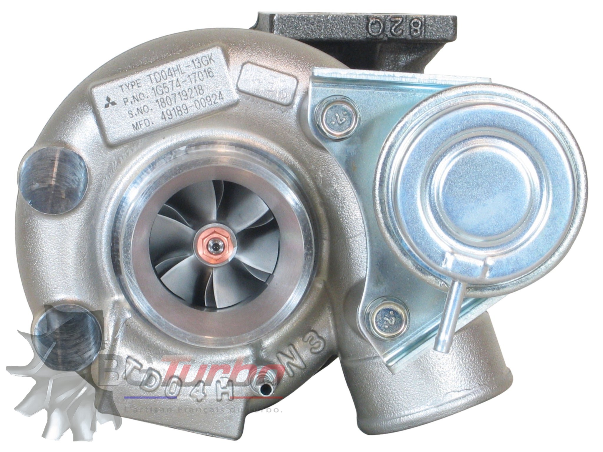 TURBO - RECONDITIONNÉ OE DANS NOS ATELIERS DE MARSEILLE - INDUSTRIEL - 4918900924 - 49189-00924 - TD04HL-13GK - Kubota V3800-DI-T A47GT M904 M8540 Bobcat S250 Caterpillar CAT 906
