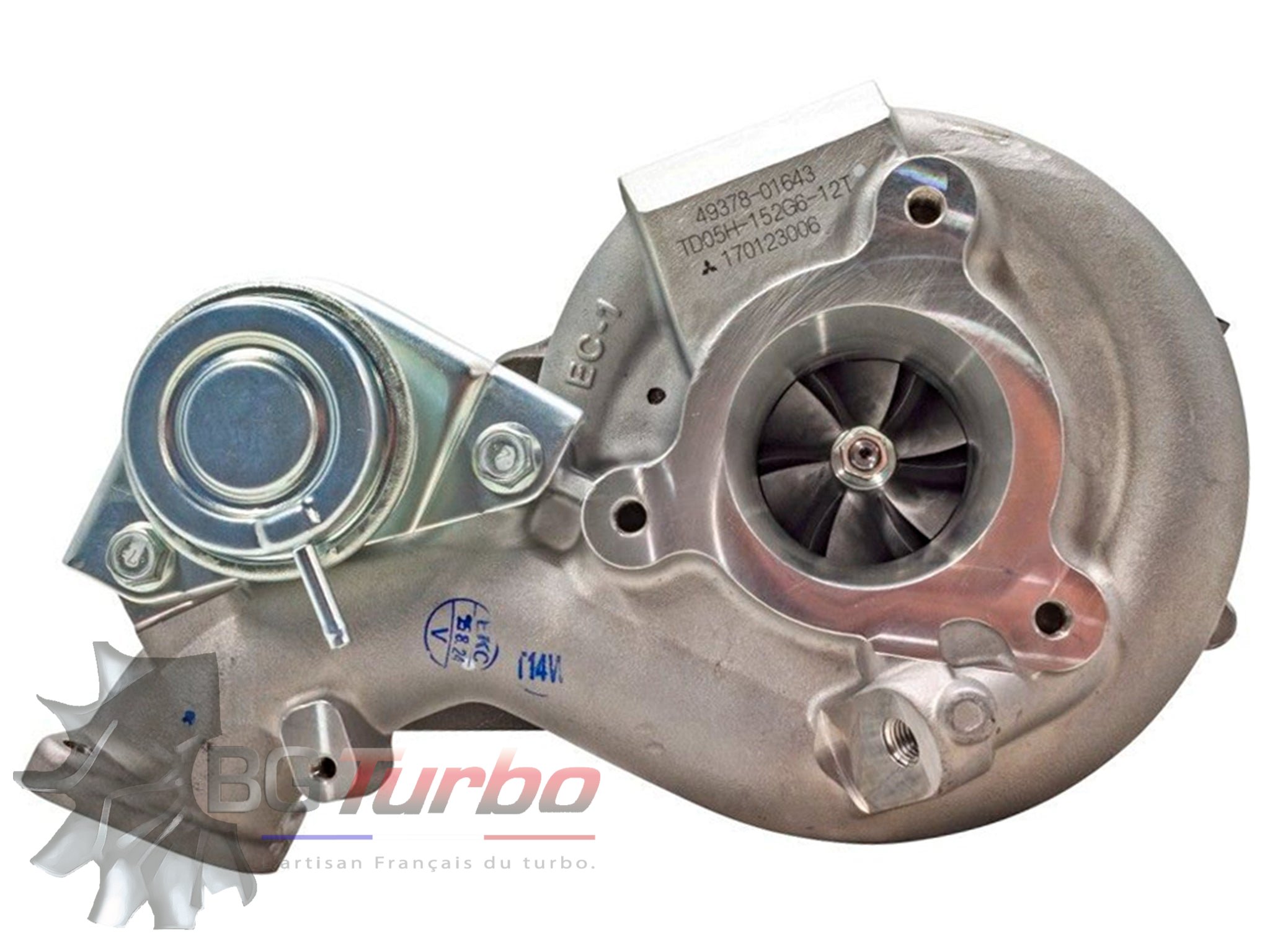TURBO - HYBRIDE -  NEUF OE PRÉPARÉ EN FRANCE  - STAGE2 - TD05H - 6+6 pales - MFS PERFORMANCE D628
Diamètre admission - Ind : 50,39 mm / Exd : 68,01 mm / Angle : 30°
