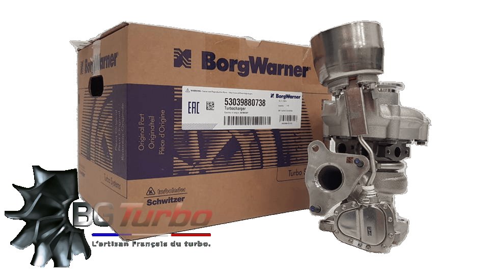 TURBO BORGWARNER K03 NEUF - PORSCHE 911 (991) &nbsp;TARGA MDC.KA DCKA 3,0 L 370 CV - TURBO GAUCHE - VA AVEC LE 53039700739 - 53039700738
