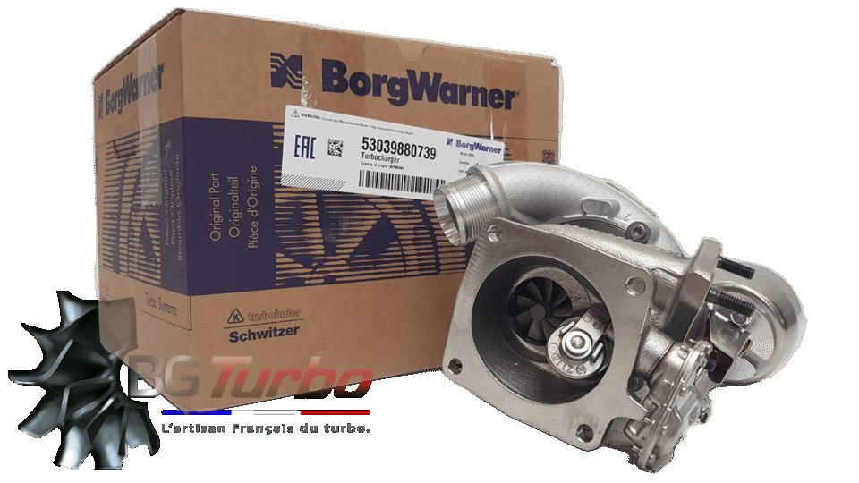 TURBO BORGWARNER K03 NEUF - PORSCHE 911 (991) &nbsp;TARGA MDC.KA DCKA 3,0 L 370 CV - TURBO DROIT - VA AVEC LE 53039700738 - 53039700739

