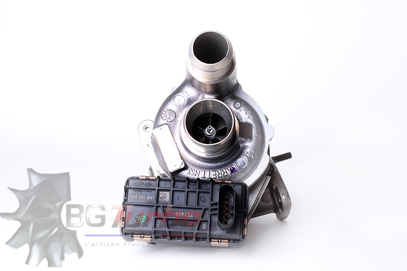 TURBO - HYBRIDE - &nbsp;NEUF OE PRÉPARÉ EN FRANCE &nbsp;- STAGE1 - 0 - 6+6 pales - MFS PERFORMANCE 1401Diamètre admission - Ind : 31,03 mm / Exd : 44,01 mm / Angle : 0°
