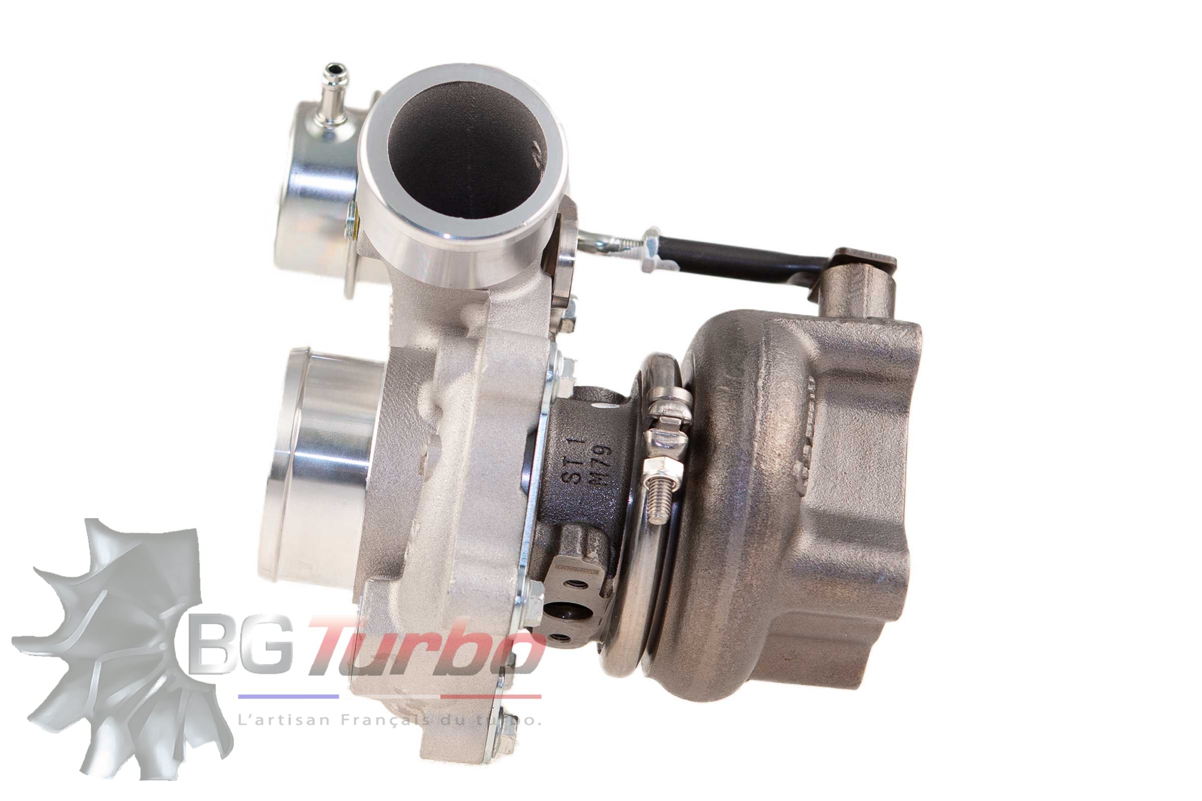 TURBO - NEUF - VL - FULL TURBO, 0.45 O/V, 3-BOLT / 4-BOLT, WG - 896051-5004S - GBC14-200 Roue compresseur taillée masse inducer 34/exducer 46mm. CHRA sur paliers, carter échappement avec waste gate intégrée. Jusqu'à 200cv.
