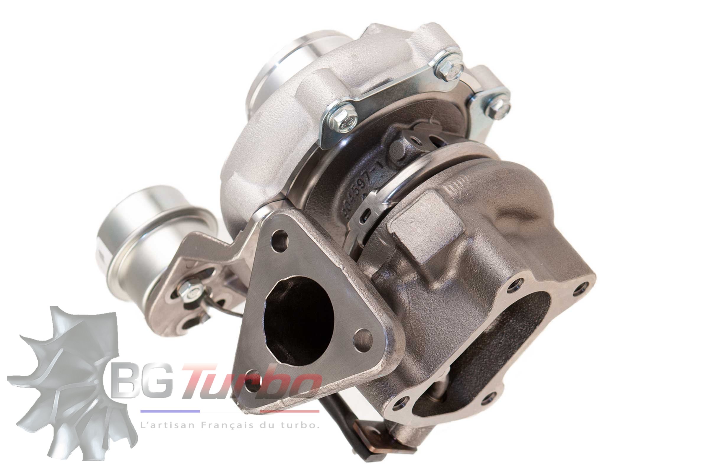 TURBO - NEUF - VL - FULL TURBO, 0.45 O/V, 3-BOLT / 4-BOLT, WG - 896051-5004S - GBC14-200 Roue compresseur taillée masse inducer 34/exducer 46mm. CHRA sur paliers, carter échappement avec waste gate intégrée. Jusqu'à 200cv.
