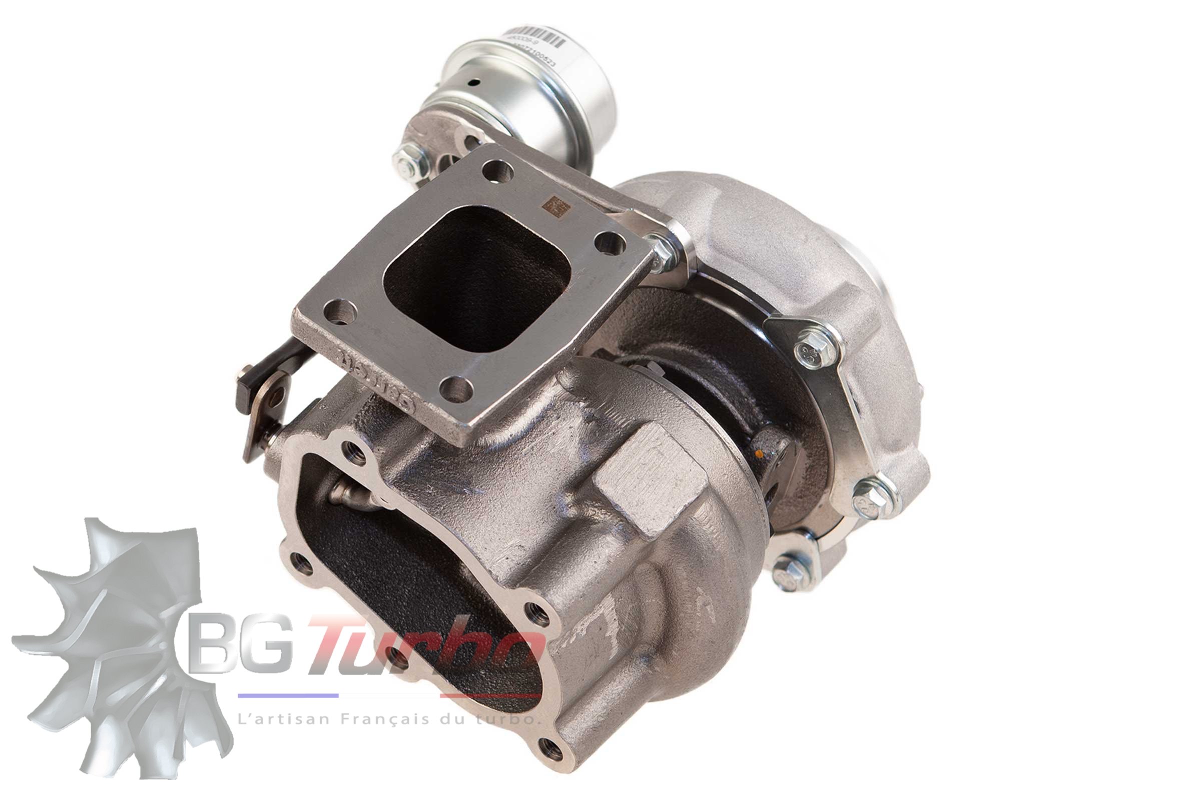 TURBO - NEUF - VL - FULL TURBO, 0.55 O/V, T25 / 5-BOLT, WG - 896053-5003S - GBC20-300 Roue compresseur taillée masse inducer 39/exducer 52mm, aéro GTX GenII. CHRA sur paliers, carter échappement avec waste gate intégrée compatible GTBC17/20/22. Jusqu'à 300cv.
