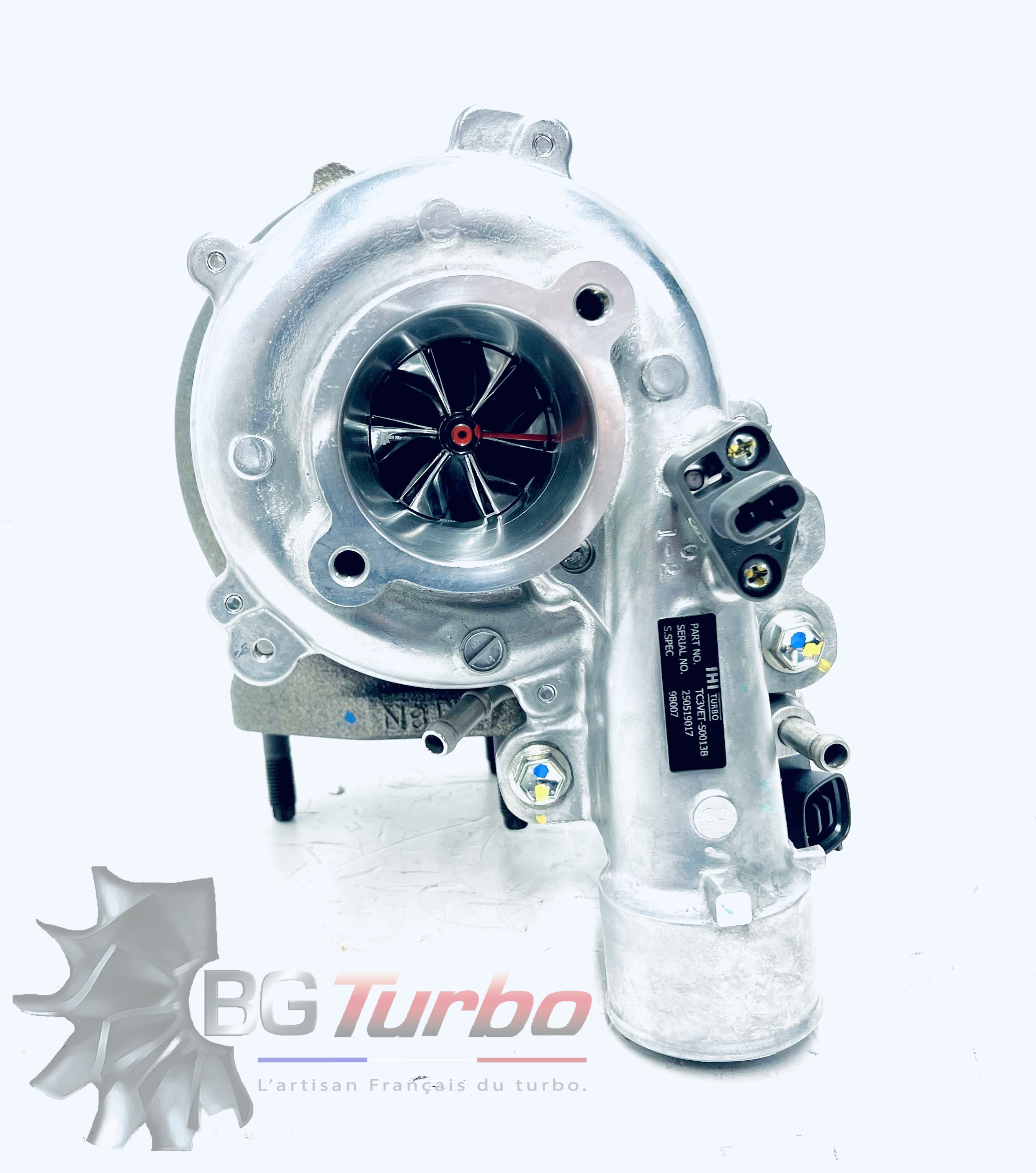 TURBO - HYBRIDE - NEUF OE PRÉPARÉ EN FRANCE - STAGE2 - CT - 6+6 pales - MFS PERFORMANCE 1012Diamètre admission - Ind : 42,87 mm / Exd : 62 mm / Angle : 30°
