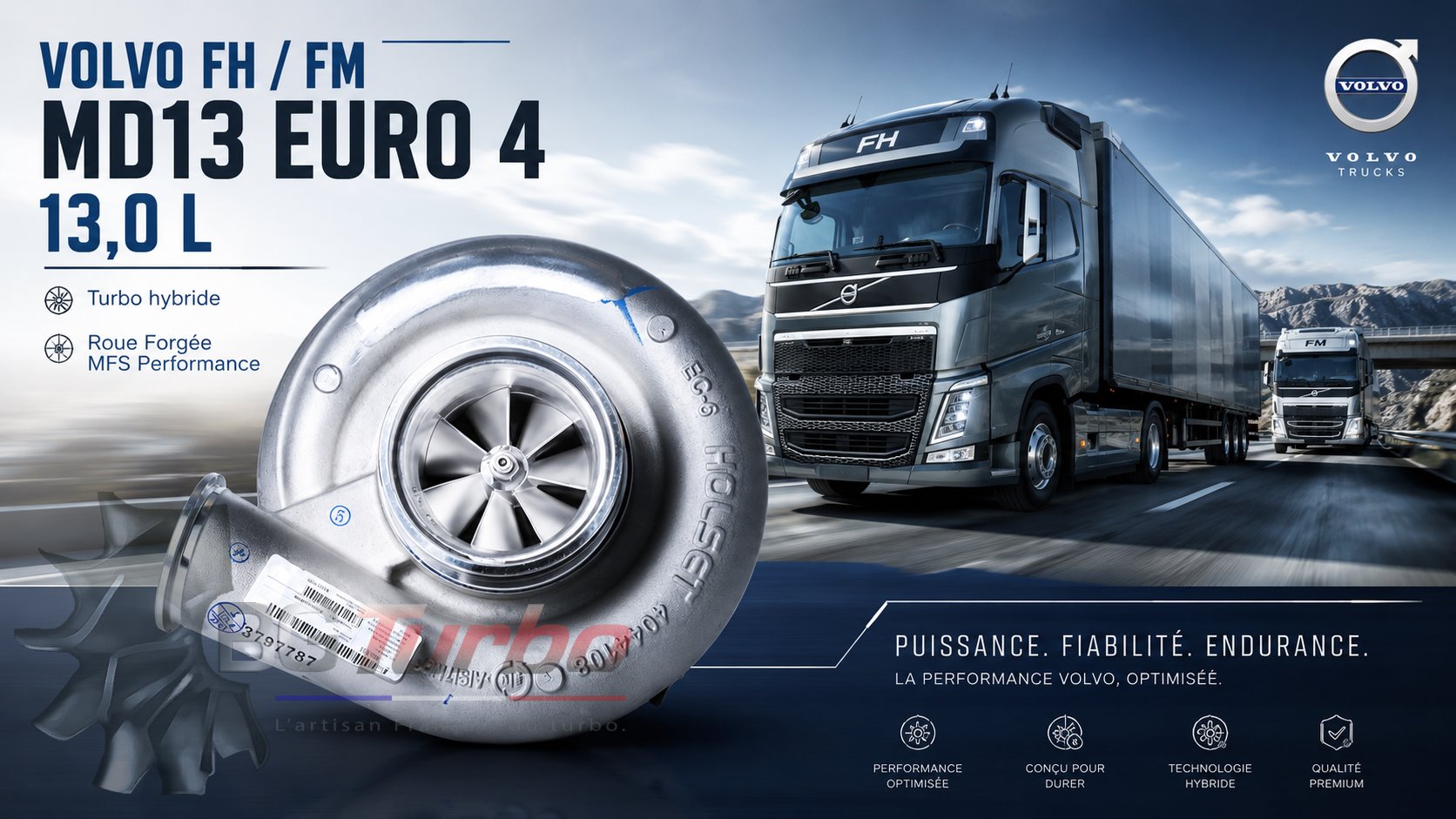 Turbo TURBO - HYBRIDE - NEUF OE PRÉPARÉ EN FRANCE - STAGE2 - HX55 - 7+7 pales - MFS PERFORMANCE 5018Diamètre admission - Ind : 68,55 mm / Exd : 99,01 mm / Angle : 18°
