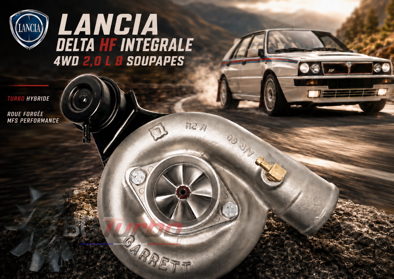 Turbo TURBO - HYBRIDE - YOUNGTIMER - E/S PRÉPARÉ EN FRANCE - STAGE 1 - ROUE FORGÉE MFS PERFORMANCE 4B09 - 7+7 PALES - INDUCER : 49,53 - EXDUCER : 69,96 - ANGLE : 30° - 466384-0006
