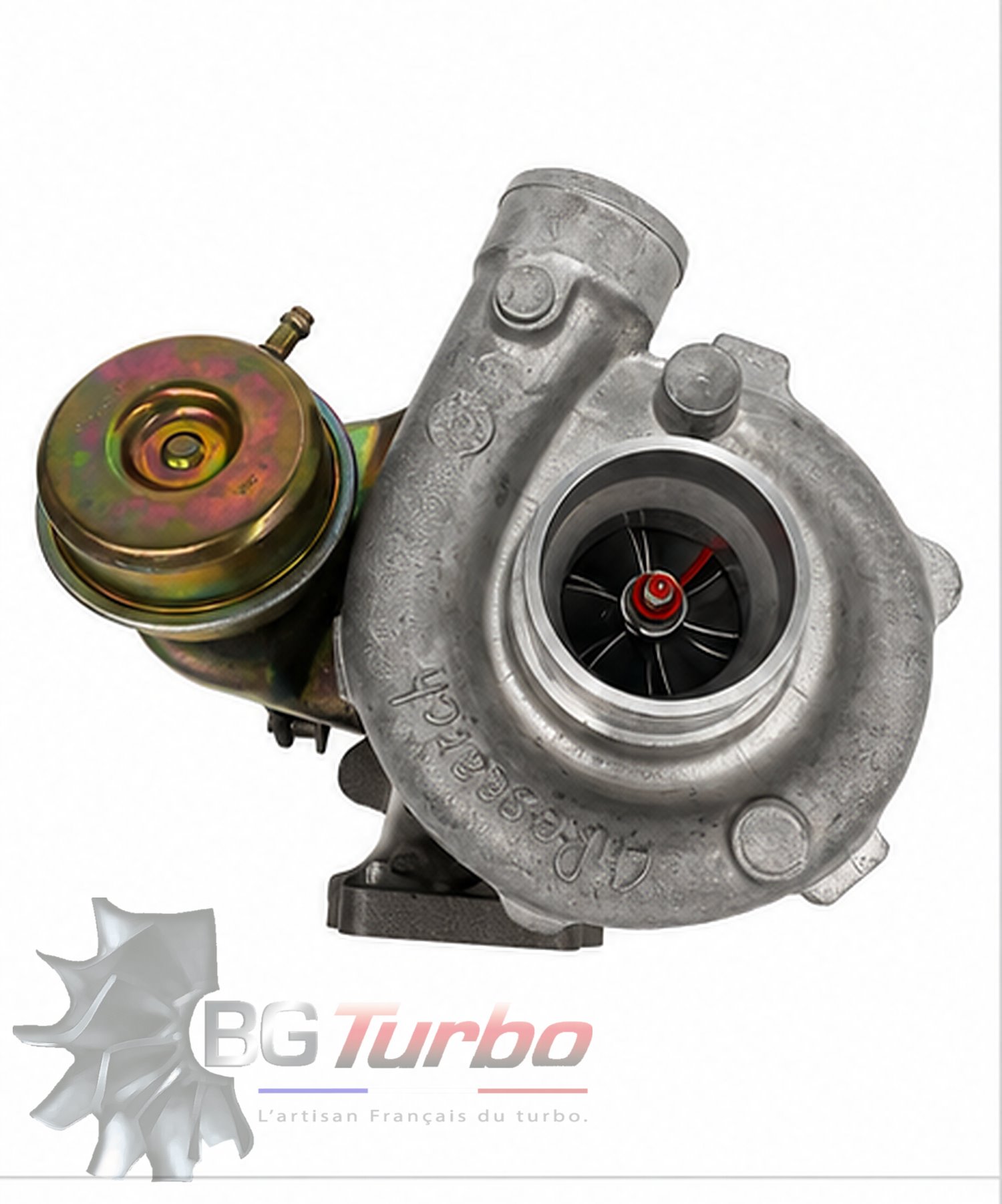 TURBO - HYBRIDE - E/S PRÉPARÉ EN FRANCE - STAGE3 - TB0370 - 6+6 pales - MFS PERFORMANCE 3104Diamètre admission - Ind : 46,41 mm / Exd : 60,25 mm / Angle : 0°

