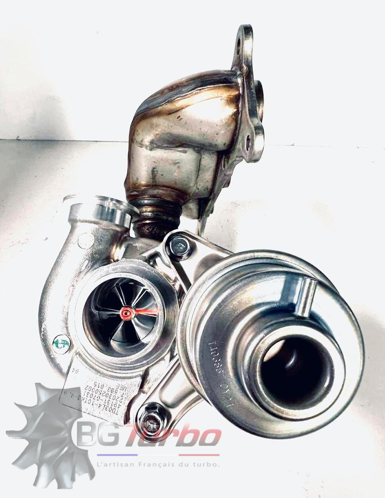TURBO - HYBRIDE -  NEUF OE PRÉPARÉ EN FRANCE  - STAGE2 - TD03L4-10TK3-4.9 - 6+6 pales - MFS PERFORMANCE D208
Diamètre admission - Ind : 41 mm / Exd : 50,96 mm / Angle : 30°
