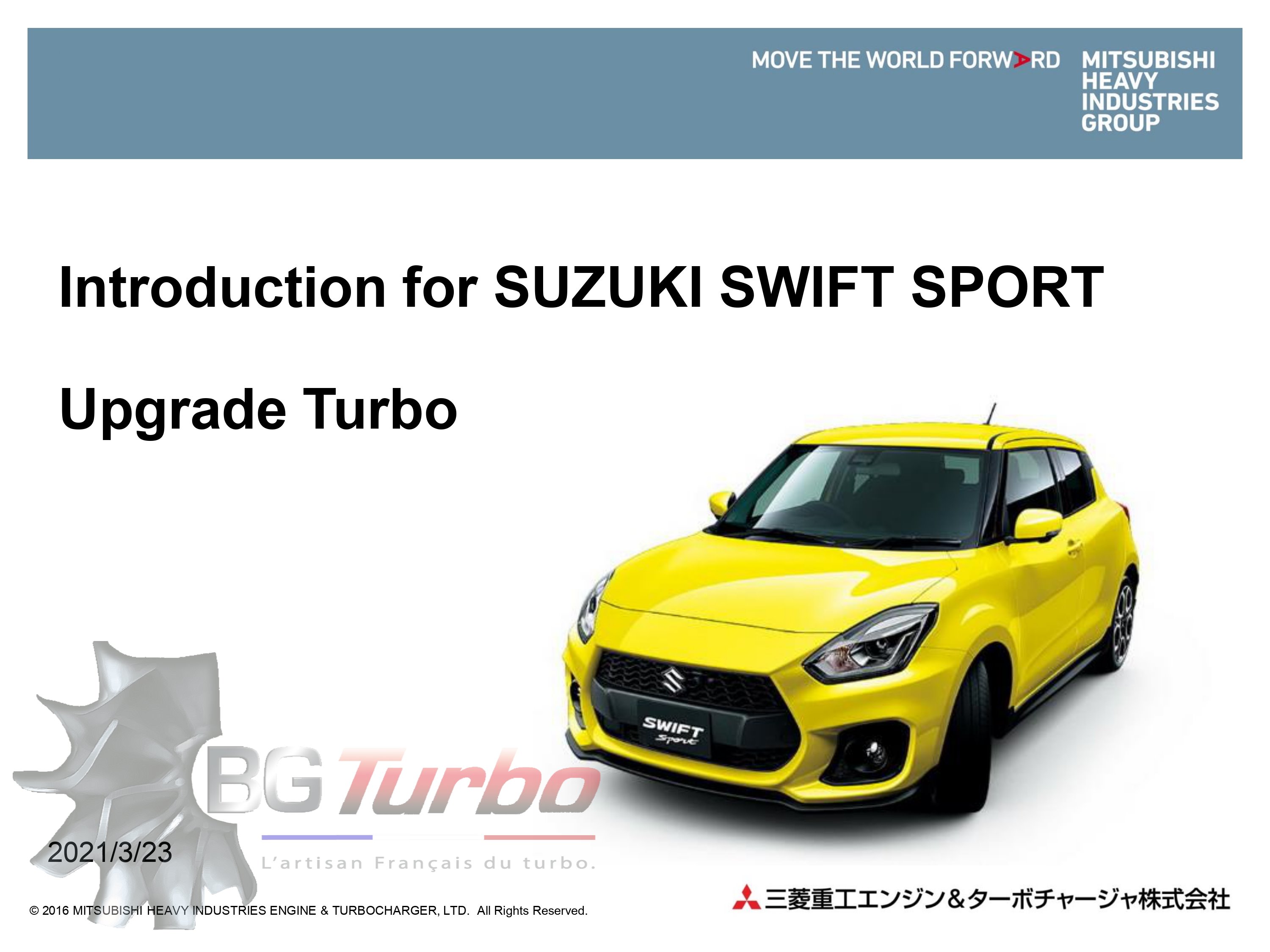 TURBO MITSUBISHI NEUF ORIGINE - TD025LL1b - UPGRADE - SUZUKI - 49S73-A0000 - 49S73A0000
