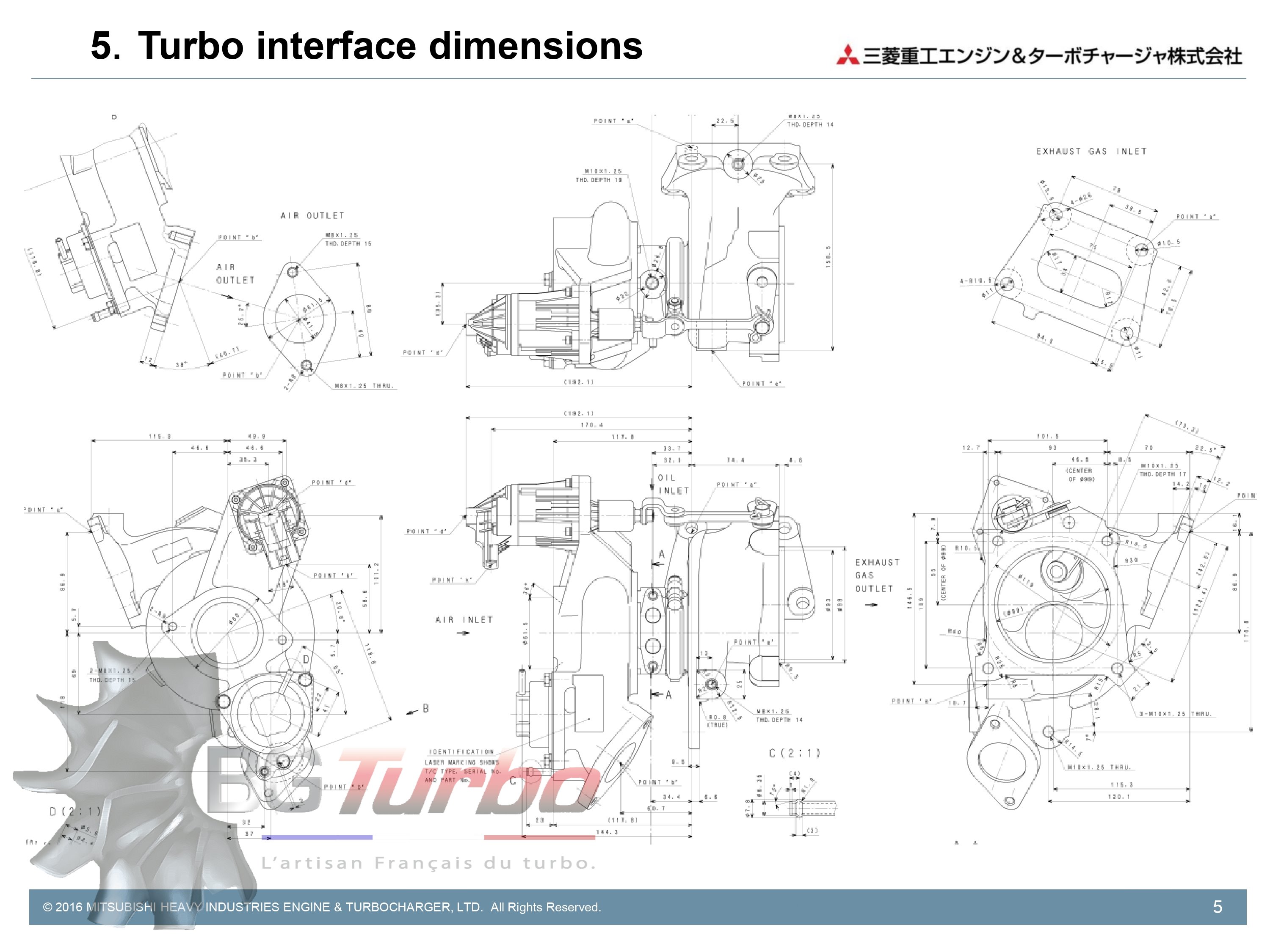 TURBO MITSUBISHI NEUF ORIGINE - TD04HLL1 - UPGRADE - HONDA - 49S89-A0000 - 49S89A0000
