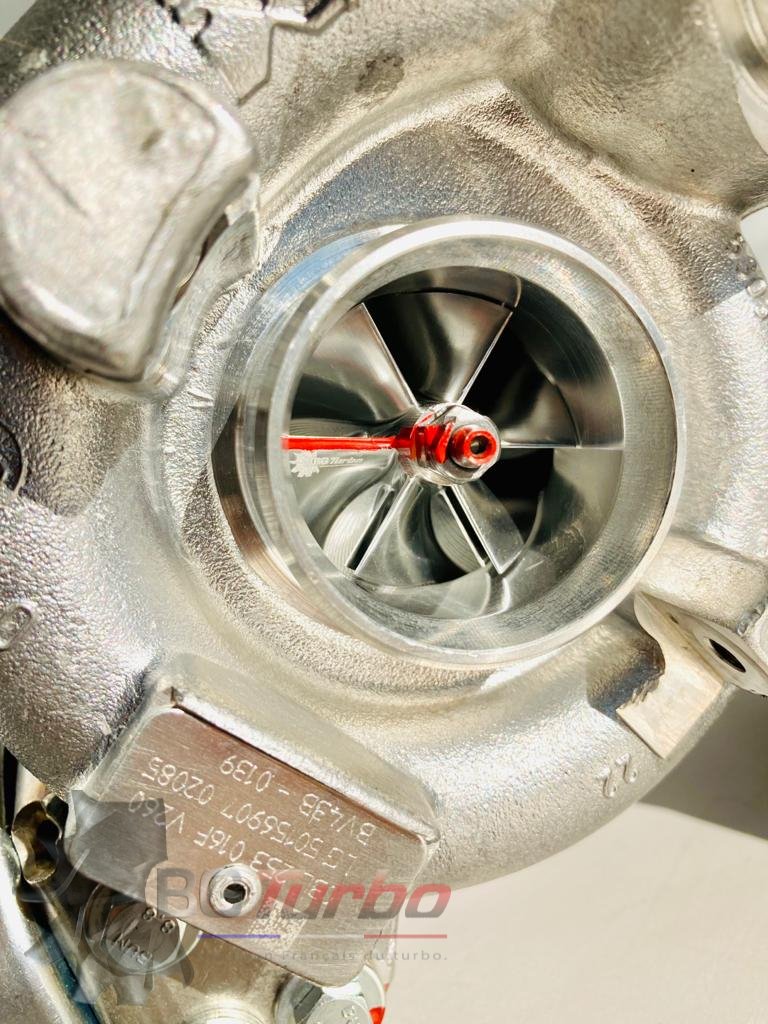 TURBO - HYBRIDE -  NEUF OE PRÉPARÉ EN FRANCE  - STAGE2 - BV43 - 6+6 pales - MFS PERFORMANCE K3B4
Diamètre admission - Ind : 36,96 mm / Exd : 46 mm / Angle : 14.8°
