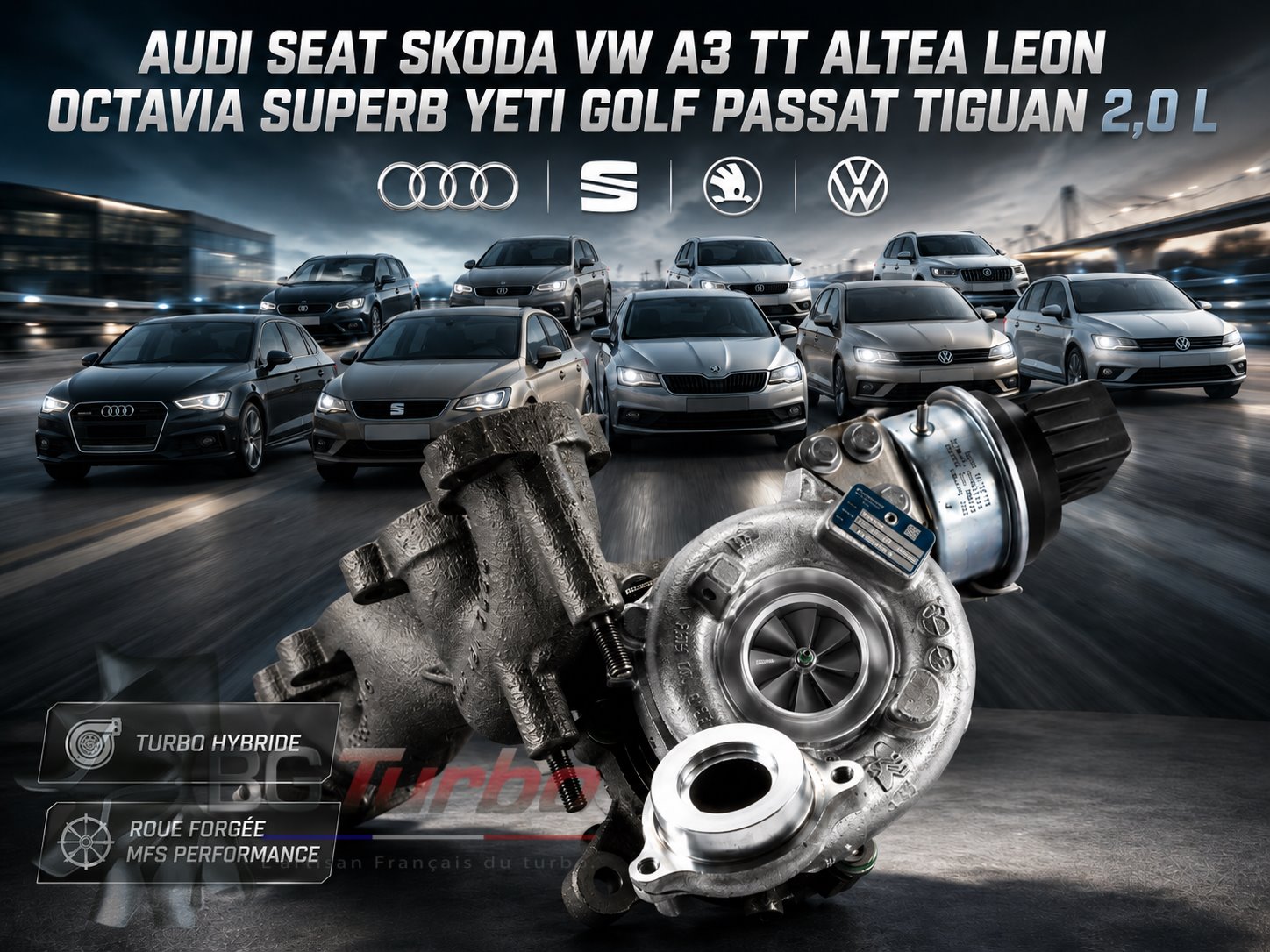 Turbo TURBO - HYBRIDE - &nbsp;NEUF OE PRÉPARÉ EN FRANCE &nbsp;- STAGE1 - 0 - 6+6 pales - MFS PERFORMANCE K3D3
Diamètre admission - Ind : 36,96 mm / Exd : 46 mm / Angle : 30°

