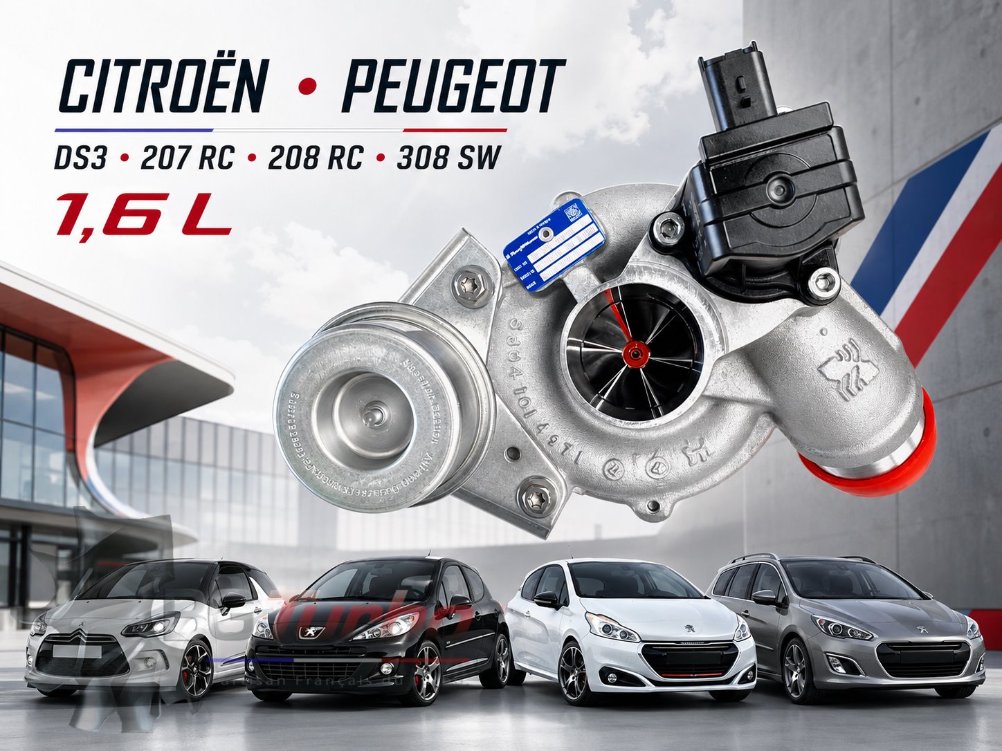 Turbo TURBO - HYBRIDE - &nbsp;NEUF OE PRÉPARÉ EN FRANCE &nbsp;- STAGE1 - 0 - 11+0 pales - MFS PERFORMANCE K381
Diamètre admission - Ind : 37,84 mm / Exd : 50,96 mm / Angle : 18°
