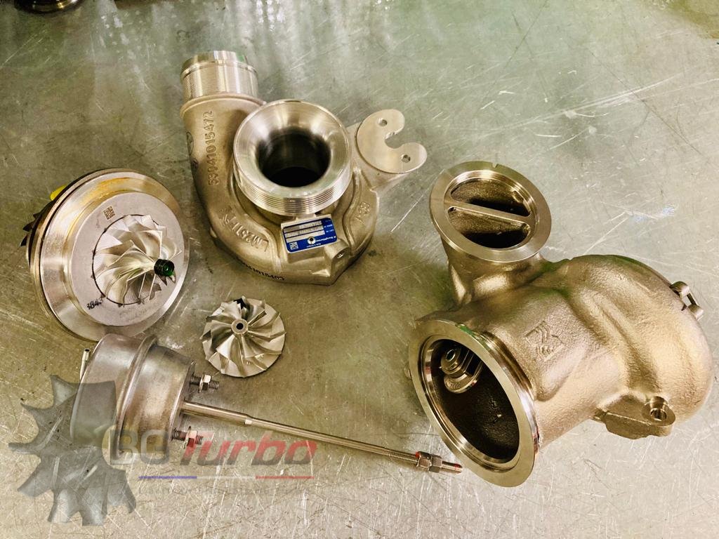 TURBO - HYBRIDE -  NEUF OE PRÉPARÉ EN FRANCE  - STAGE2 - 0 - 6+6 pales - MFS PERFORMANCE K3E5
Diamètre admission - Ind : 43,3 mm / Exd : 56,08 mm / Angle : 30°
