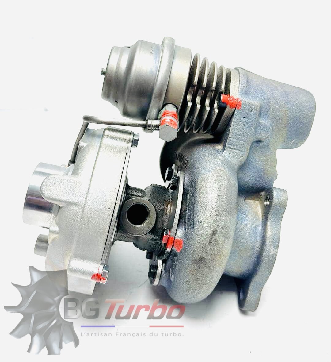 TURBO - HYBRIDE - E/S PRÉPARÉ EN FRANCE - STAGE1 - K16 - 6+6 pales - MFS PERFORMANCE 1605Diamètre admission - Ind : 36,83 mm / Exd : 54,9 mm / Angle : 30°
