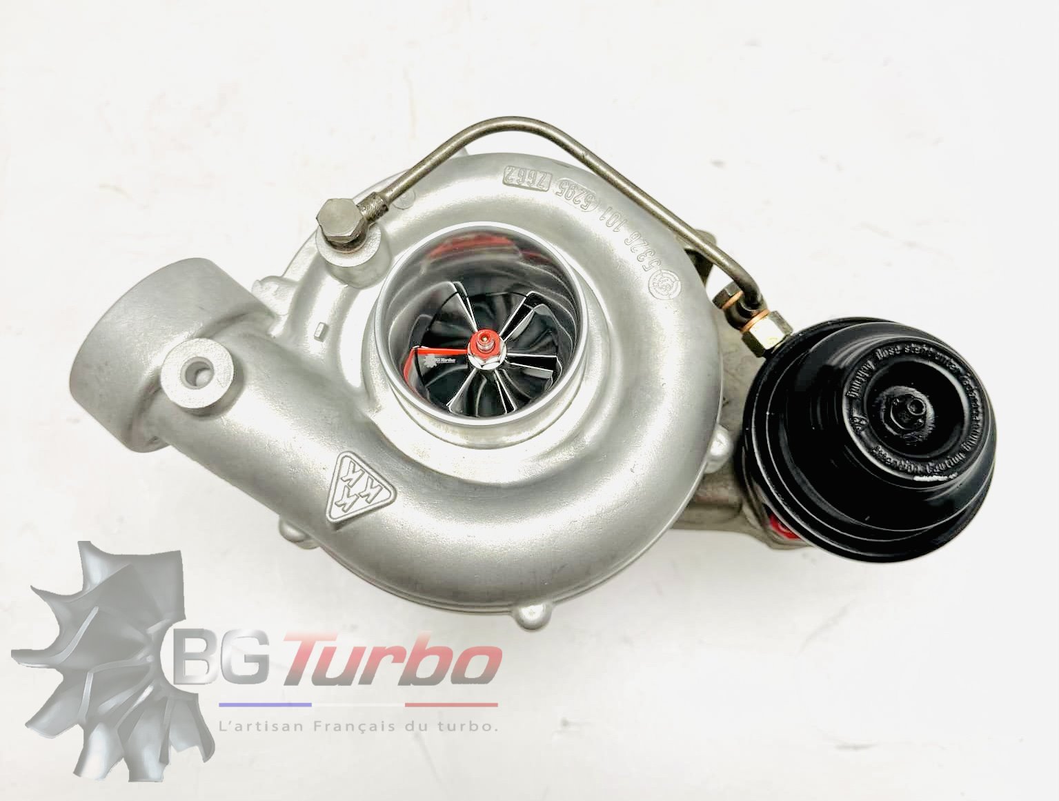 Turbo TURBO - HYBRIDE - E/S PRÉPARÉ EN FRANCE - STAGE1 - 6+6 pales - MFS PERFORMANCE 1606Diamètre admission - Ind : 40,5 mm / Exd : 60,5 mm / Angle : 30°
