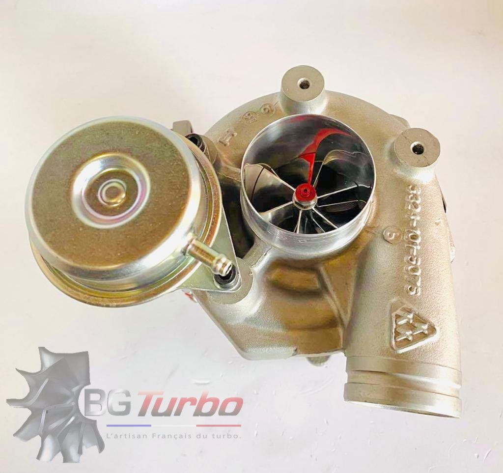 Turbo TURBO - HYBRIDE - &nbsp;NEUF OE PRÉPARÉ EN FRANCE &nbsp;- STAGE1 - 0 - 6+6 pales - MFS PERFORMANCE 2402Diamètre admission - Ind : 42,37 mm / Exd : 60,5 mm / Angle : 30°
