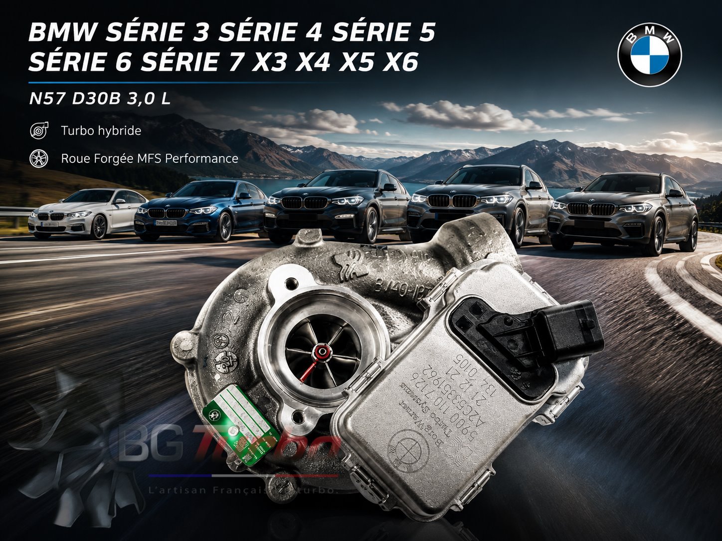Turbo TURBO - HYBRIDE - &nbsp;NEUF OE PRÉPARÉ EN FRANCE &nbsp;- STAGE1 - 0 - 6+6 pales - MFS PERFORMANCE 3906
Diamètre admission - Ind : 33,98 mm / Exd : 46 mm / Angle : 18° - VA AVEC 53269700005
