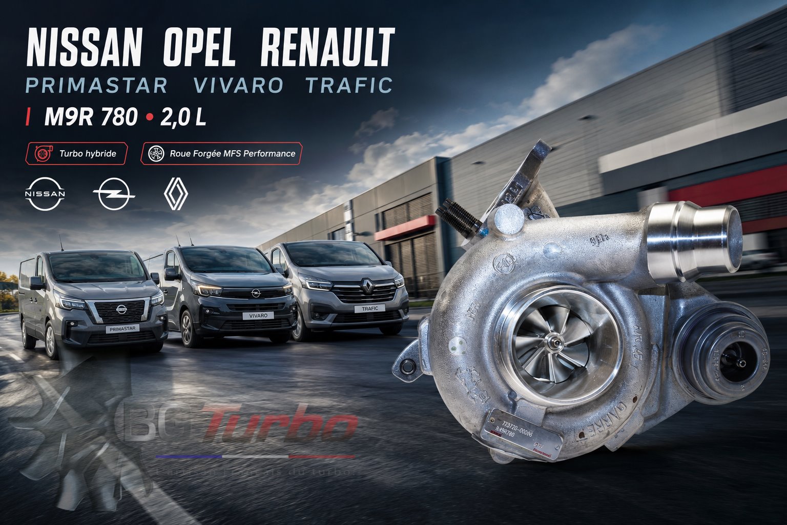 Turbo TURBO - HYBRIDE - &nbsp;NEUF OE PRÉPARÉ EN FRANCE &nbsp;- STAGE1 - 0 - 6+6 pales - MFS PERFORMANCE 1718Diamètre admission - Ind : 34,5 mm / Exd : 49 mm / Angle : 30°
