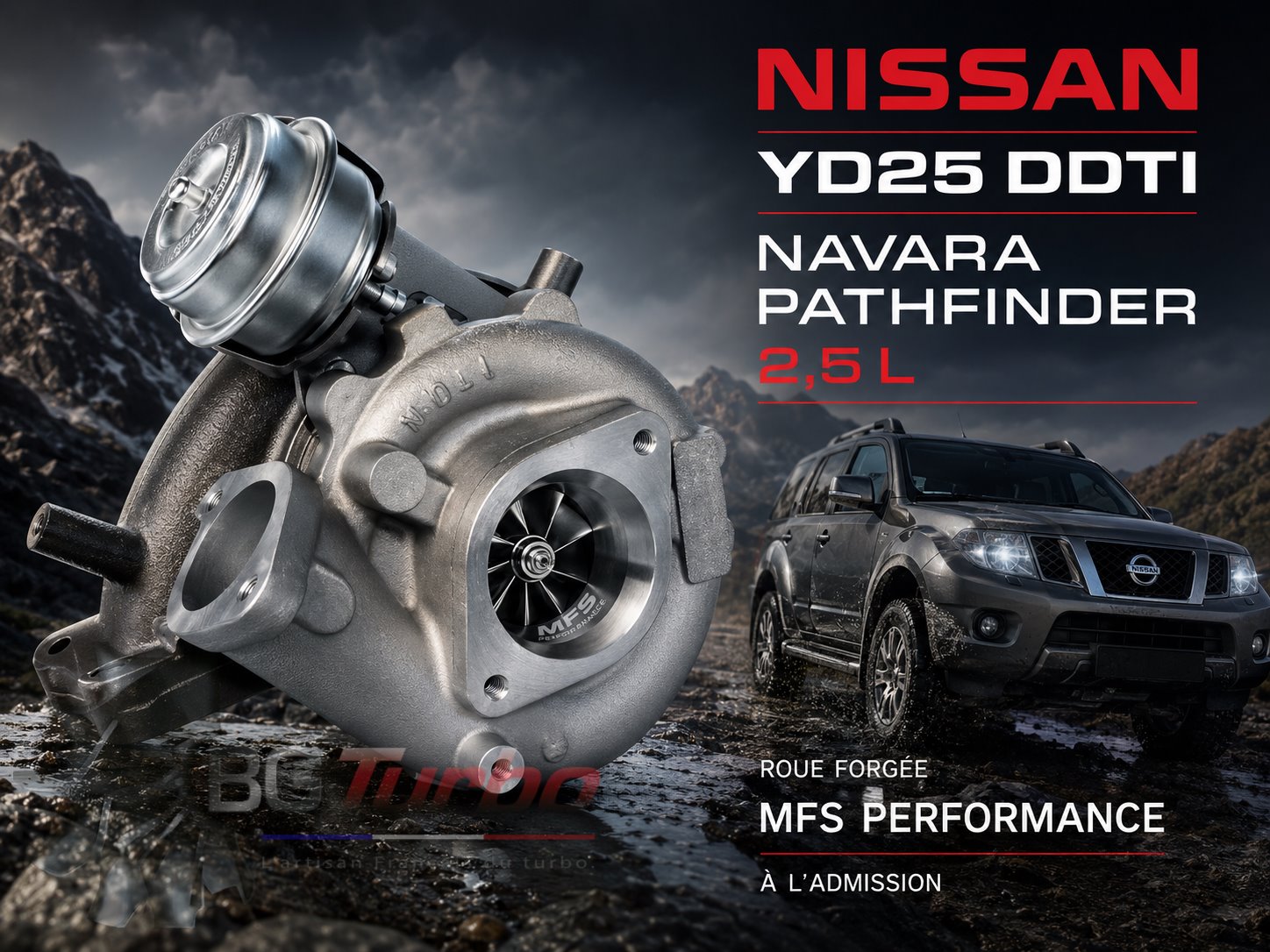 Turbo TURBO - HYBRIDE - &nbsp;NEUF OE PRÉPARÉ EN FRANCE &nbsp;- STAGE1 - 0 - 6+6 pales - MFS PERFORMANCE 2221Diamètre admission - Ind : 41,55 mm / Exd : 56,03 mm / Angle : 0°
