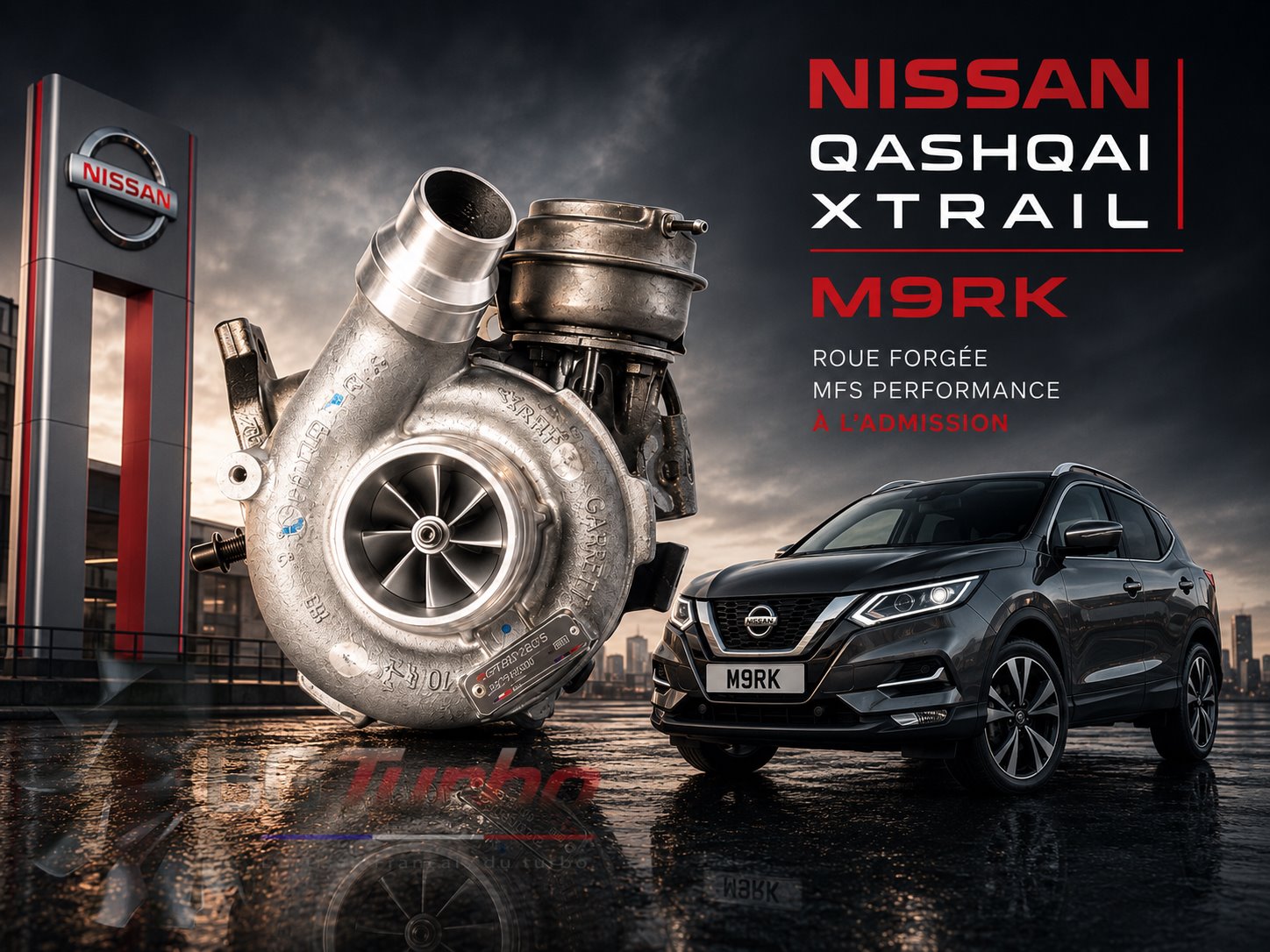 Turbo TURBO - HYBRIDE - NEUF OE PRÉPARÉ EN FRANCE - STAGE1 - GTA1549V - 6+6 pales - MFS PERFORMANCE 1741Diamètre admission - Ind : 38 mm / Exd : 49 mm / Angle : 30°

