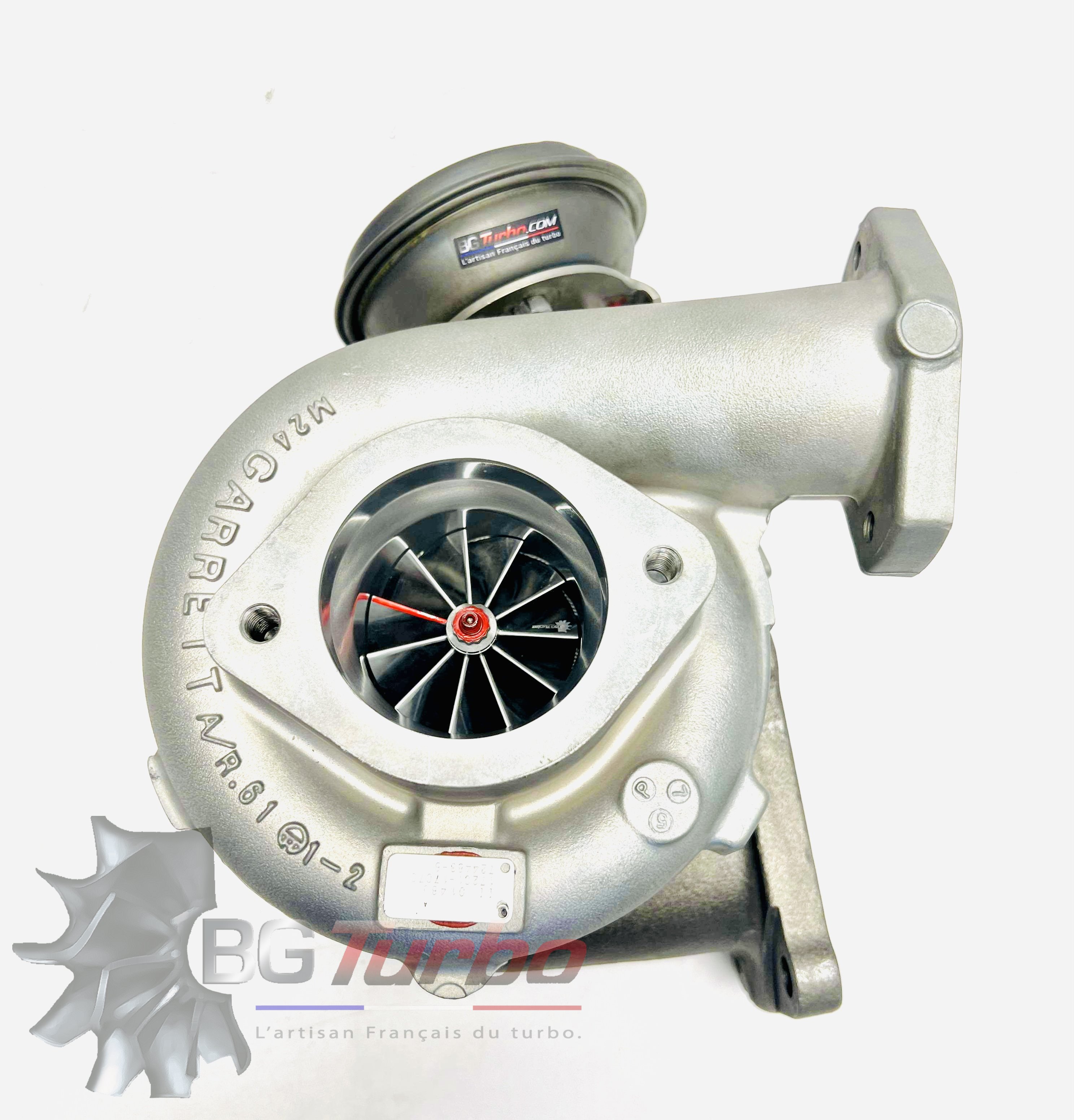 TURBO - HYBRIDE - E/S PRÉPARÉ EN FRANCE - STAGE1 - GT2359V - 6+6 pales - MFS PERFORMANCE 2553Diamètre admission - Ind : 44,47 mm / Exd : 59,48 mm / Angle : 0°
