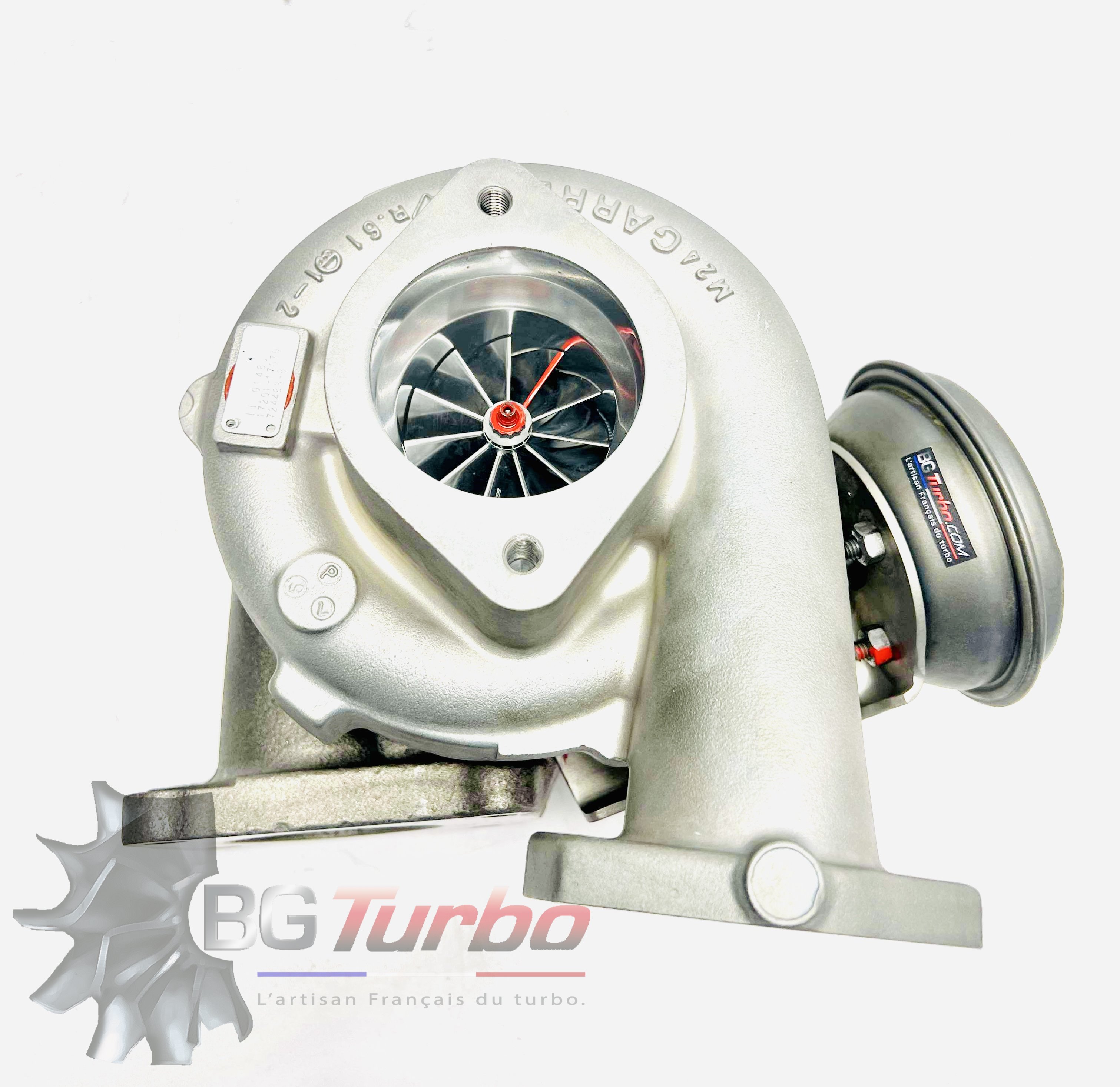TURBO - HYBRIDE - E/S PRÉPARÉ EN FRANCE - STAGE1 - GT2359V - 6+6 pales - MFS PERFORMANCE 2553Diamètre admission - Ind : 44,47 mm / Exd : 59,48 mm / Angle : 0°
