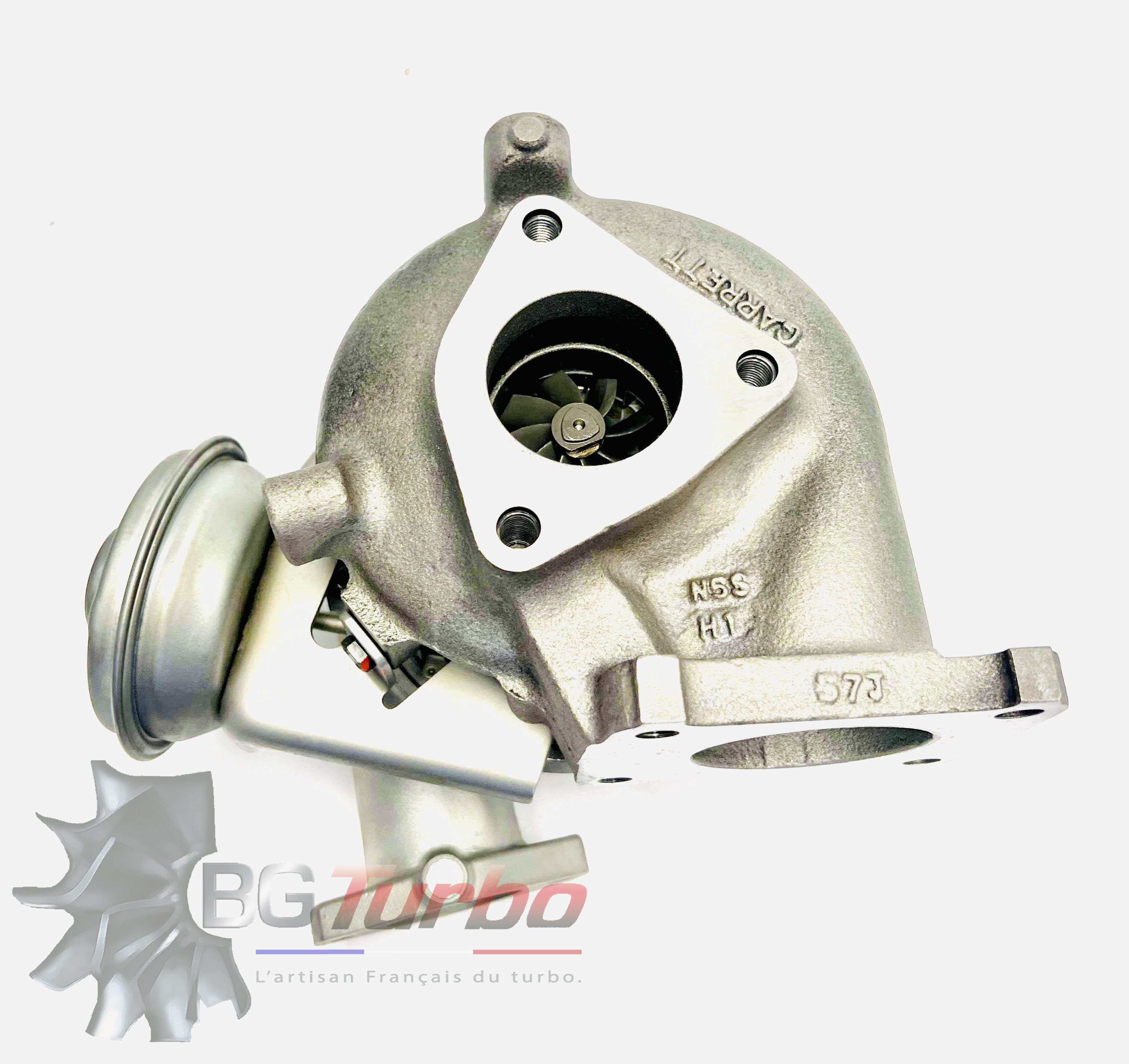 TURBO - HYBRIDE - E/S PRÉPARÉ EN FRANCE - STAGE1 - GT2359V - 6+6 pales - MFS PERFORMANCE 2553Diamètre admission - Ind : 44,47 mm / Exd : 59,48 mm / Angle : 0°
