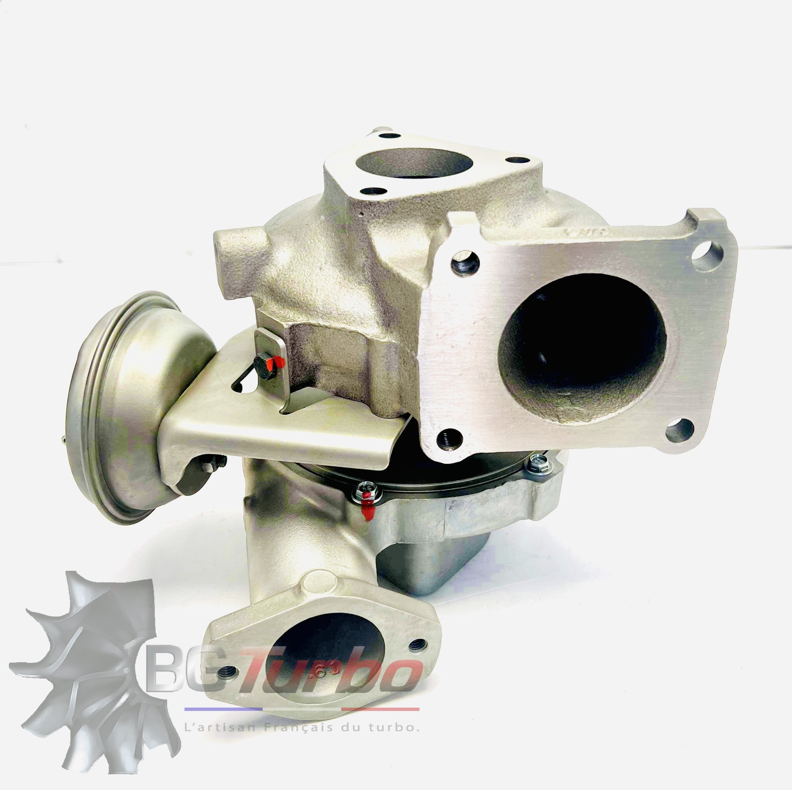TURBO - HYBRIDE - E/S PRÉPARÉ EN FRANCE - STAGE1 - GT2359V - 6+6 pales - MFS PERFORMANCE 2553Diamètre admission - Ind : 44,47 mm / Exd : 59,48 mm / Angle : 0°

